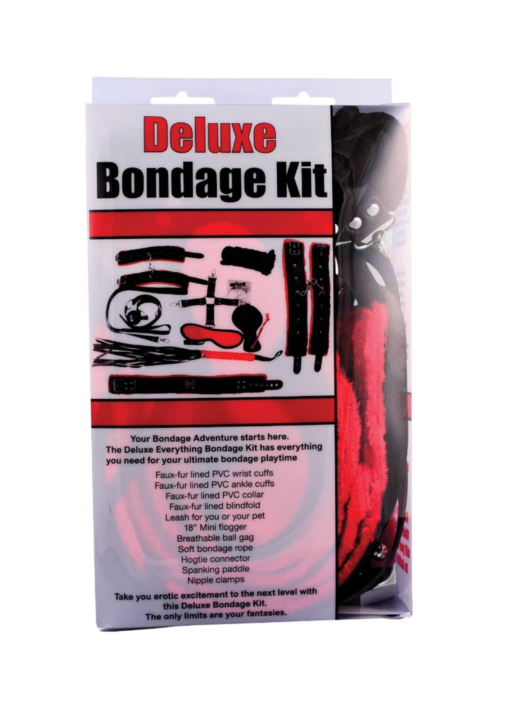 Plesur Deluxe Bondage Kit - Black/Red