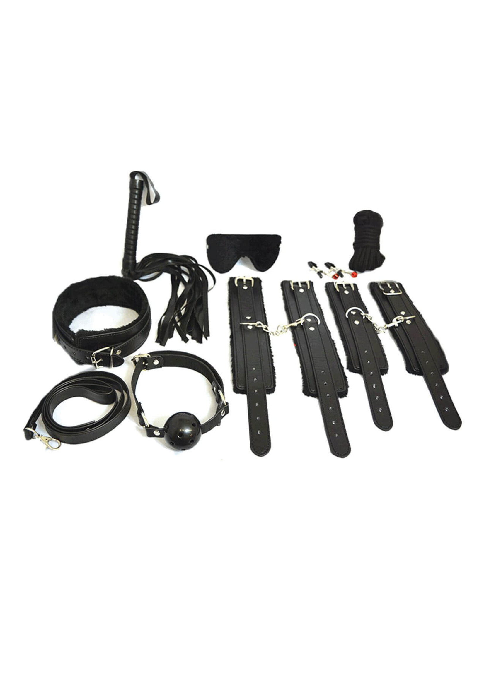 Plesur Plesur Everything Bondage 12 Piece Kit - Black