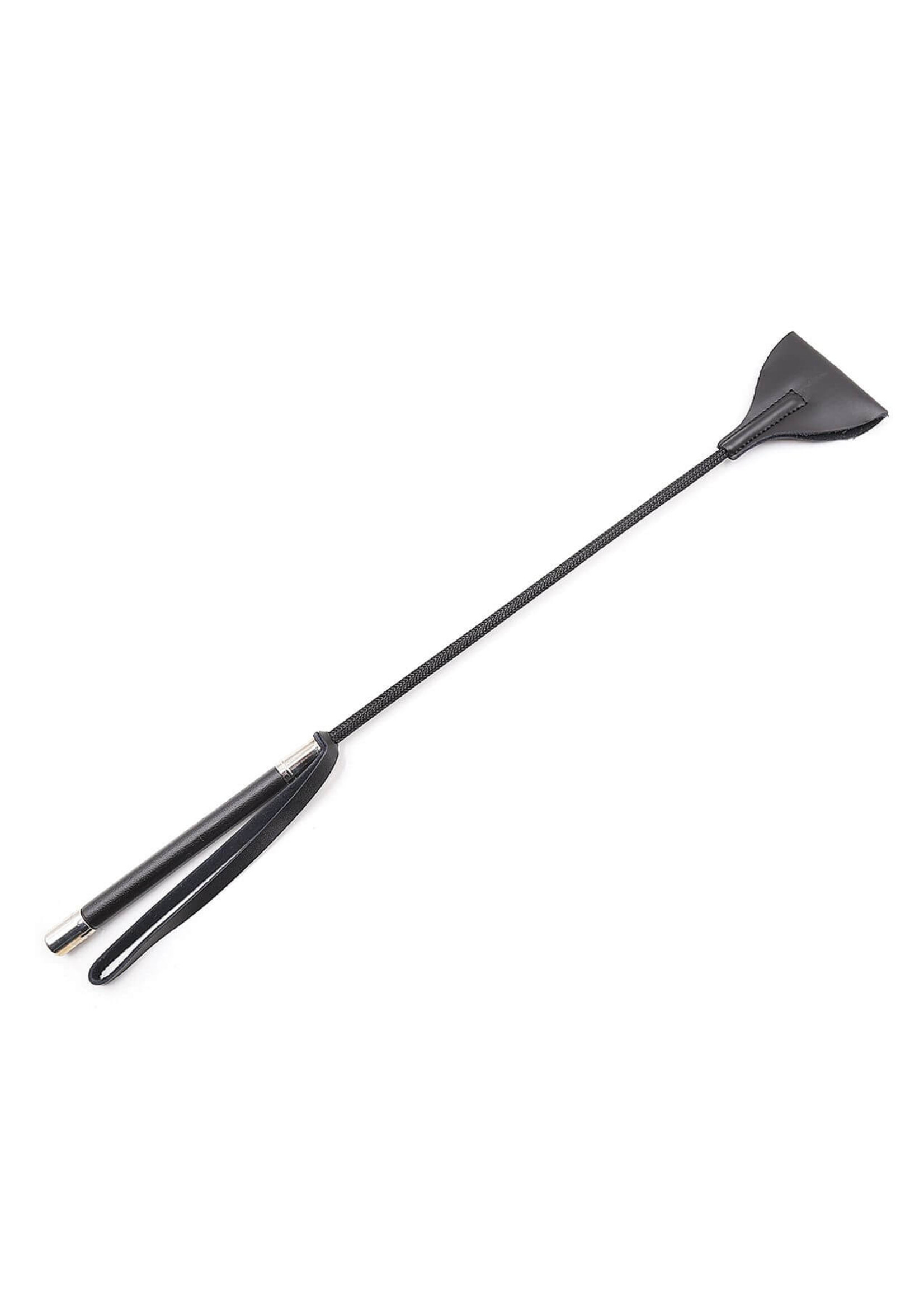 Plesur Plesur 21" Wide Tip Leather Crop - Black