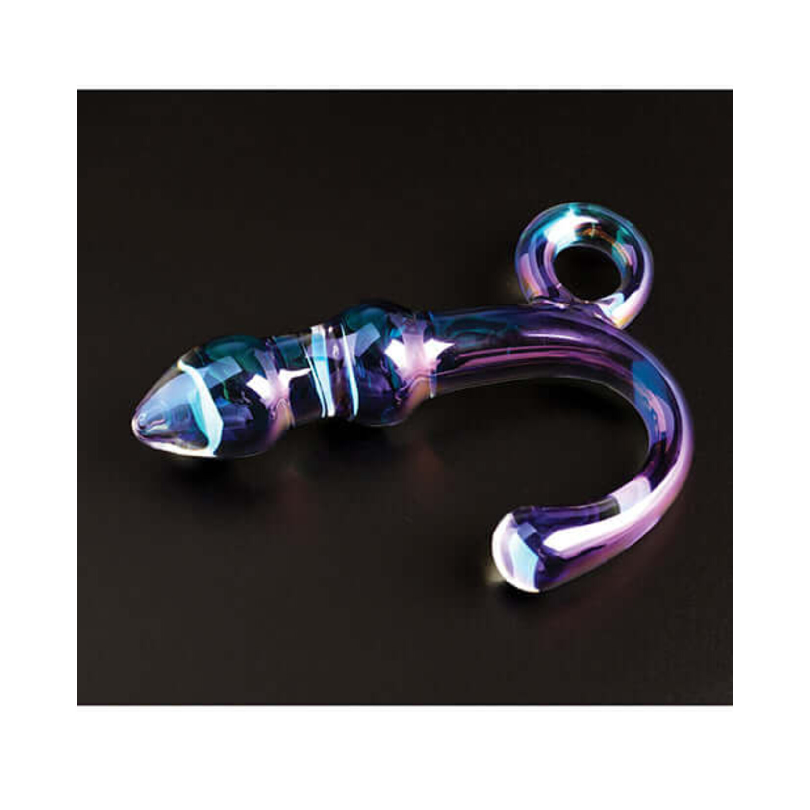 Cristal Orchid Pulse Glass Dildo w/Removable Bullet Vibe - Purple
