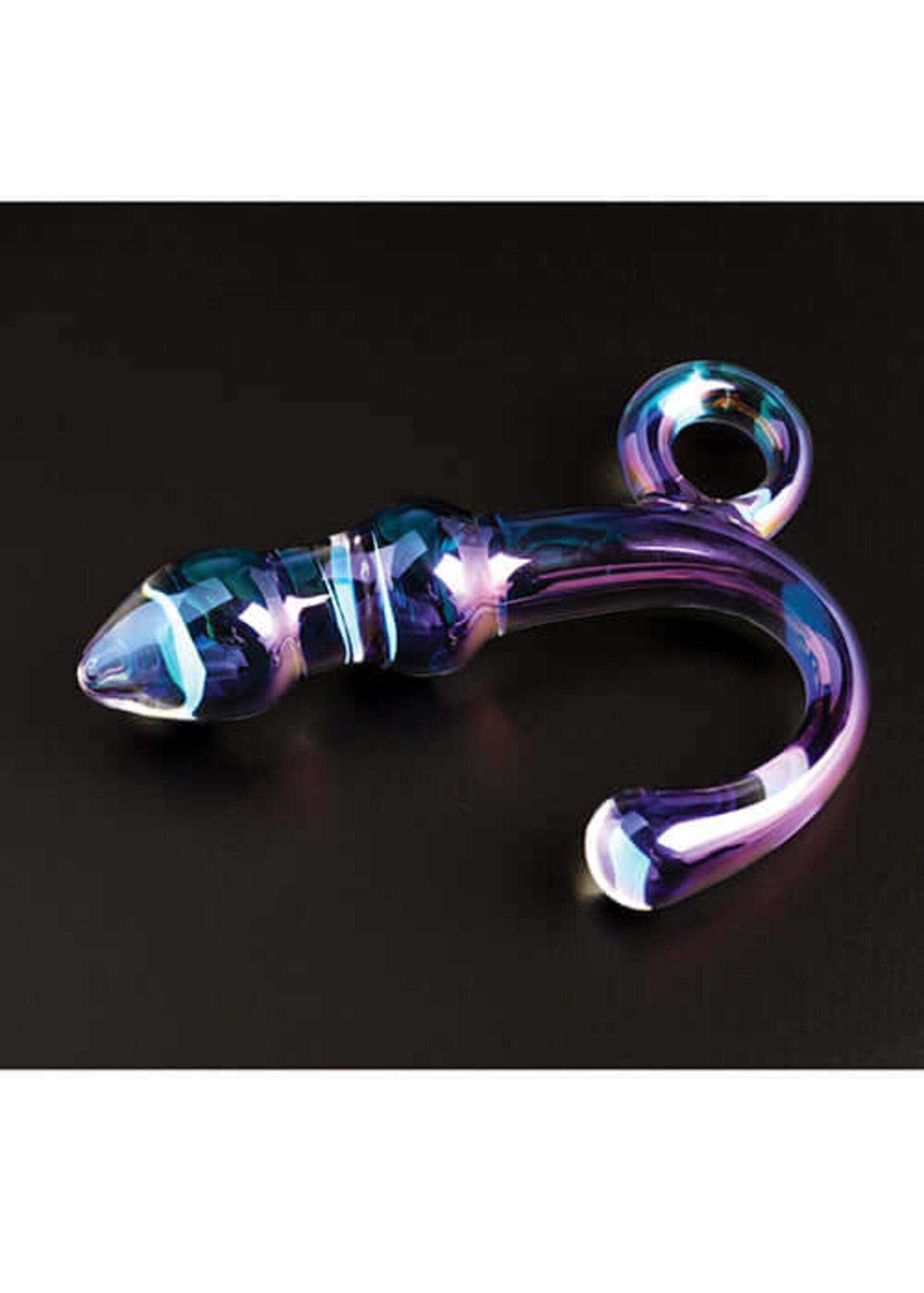 Cristal Orchid Pulse Glass Dildo w/Removable Bullet Vibe - Purple