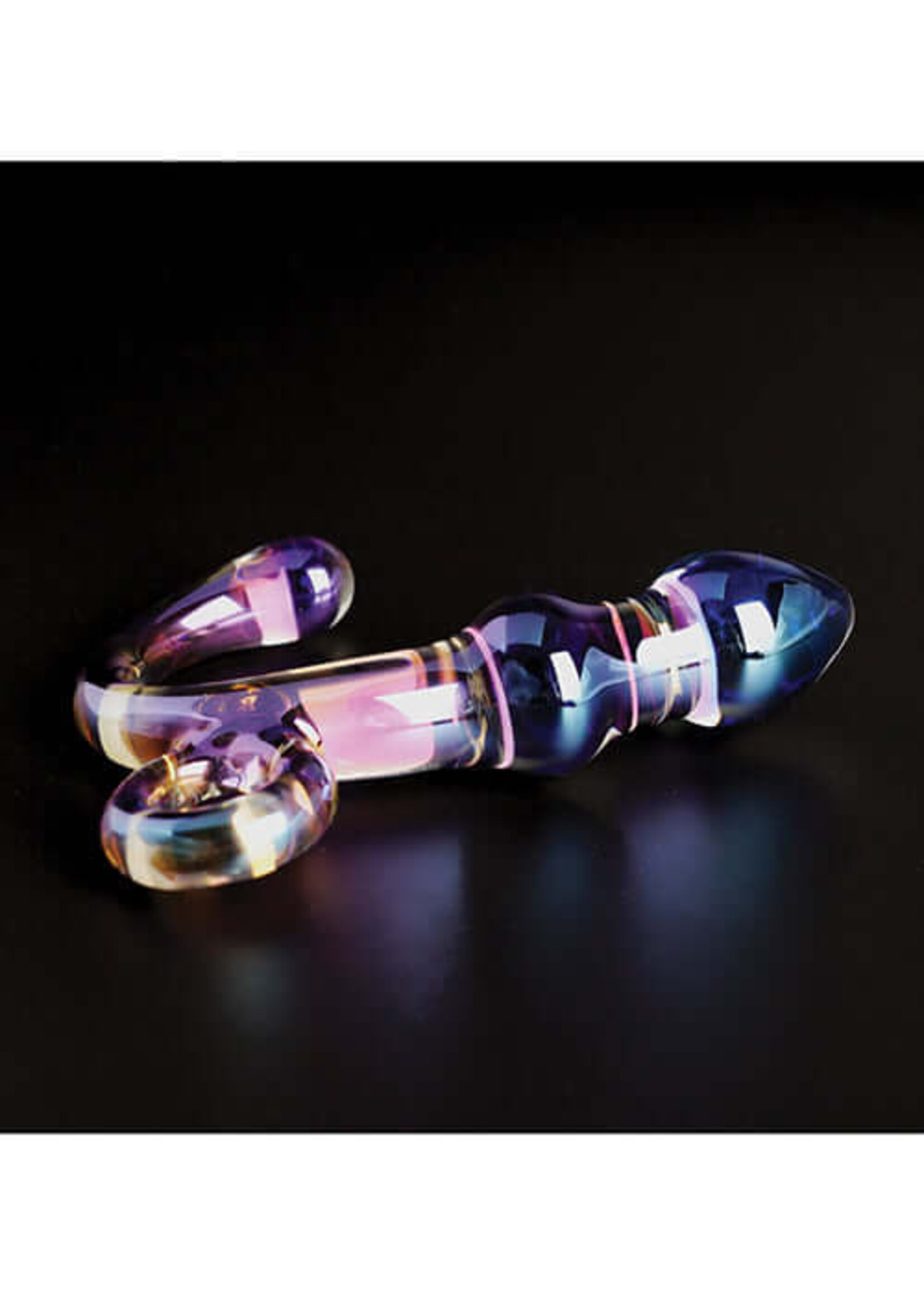 Cristal Orchid Pulse Glass Dildo w/Removable Bullet Vibe - Purple