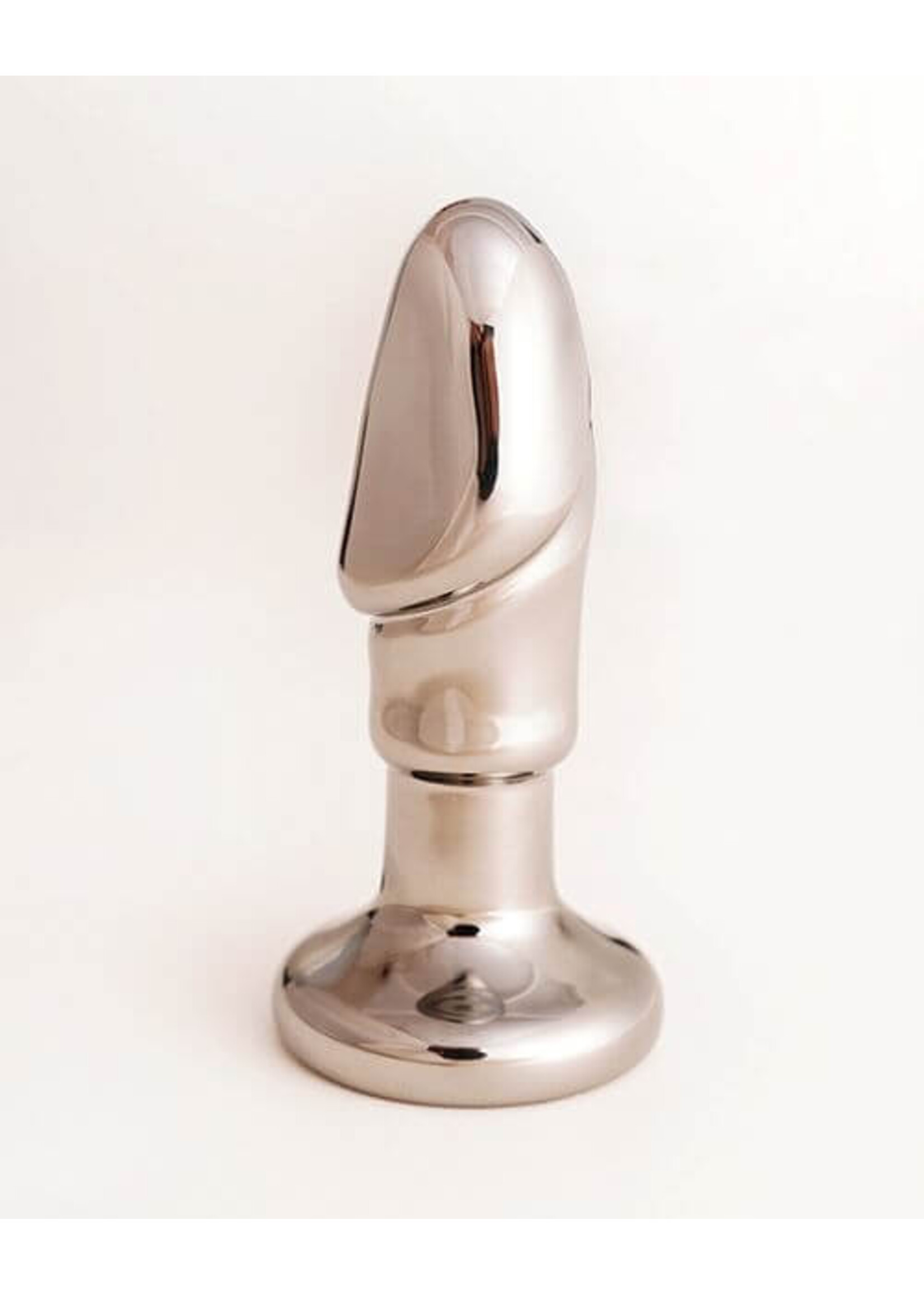 Cristal Black Opal Anal Glass Dildo Vibe - Gun Metal