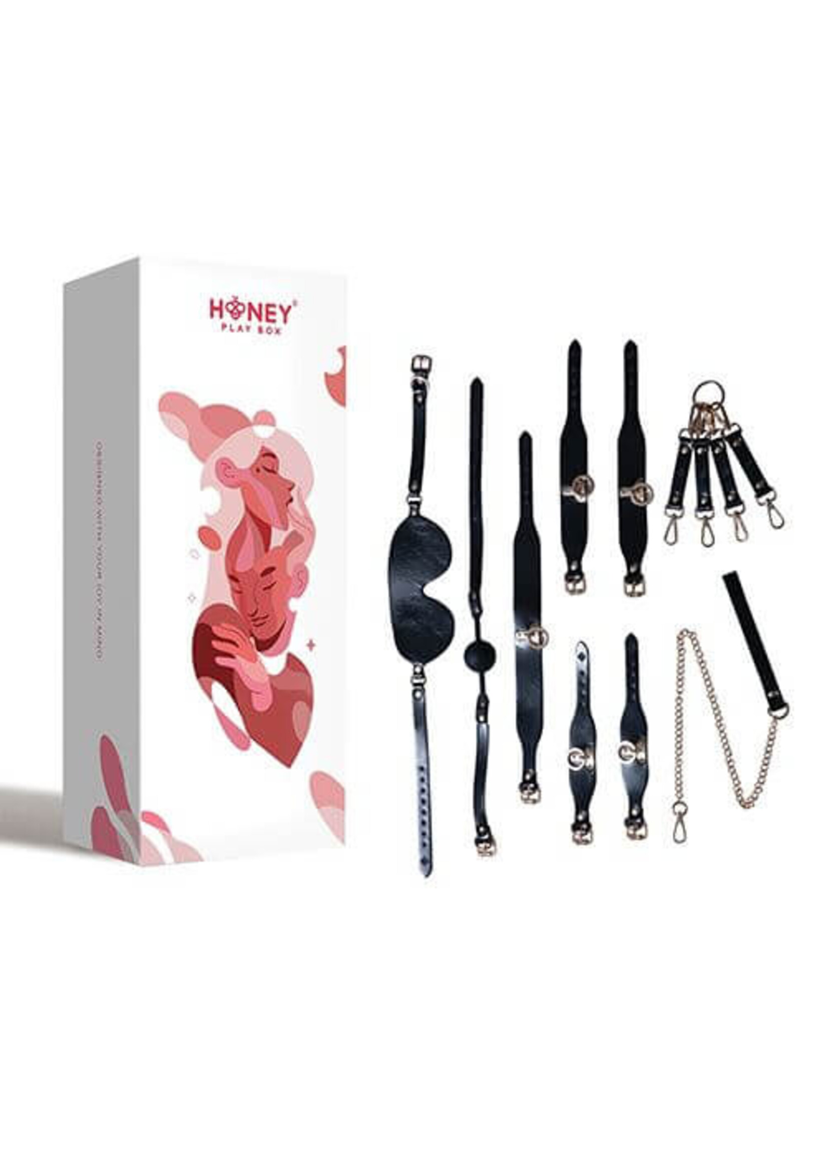Kinky Play Box Kinky Play Box BDSM Kit 5 Piece Bondage Set - Black