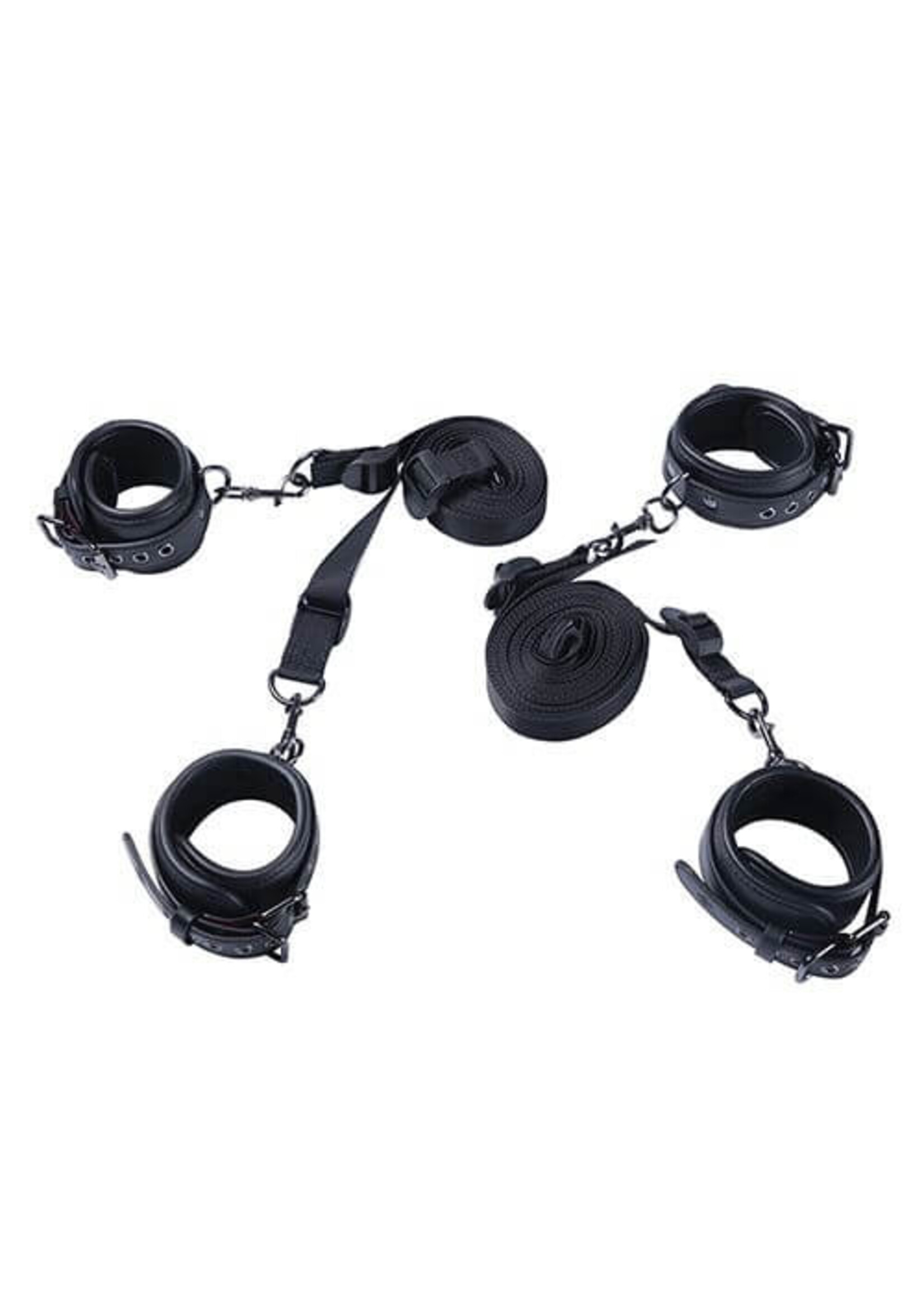 Kinky Play Box Kinky Play Box Luxury Bondage Bed Restraint Kit - Black