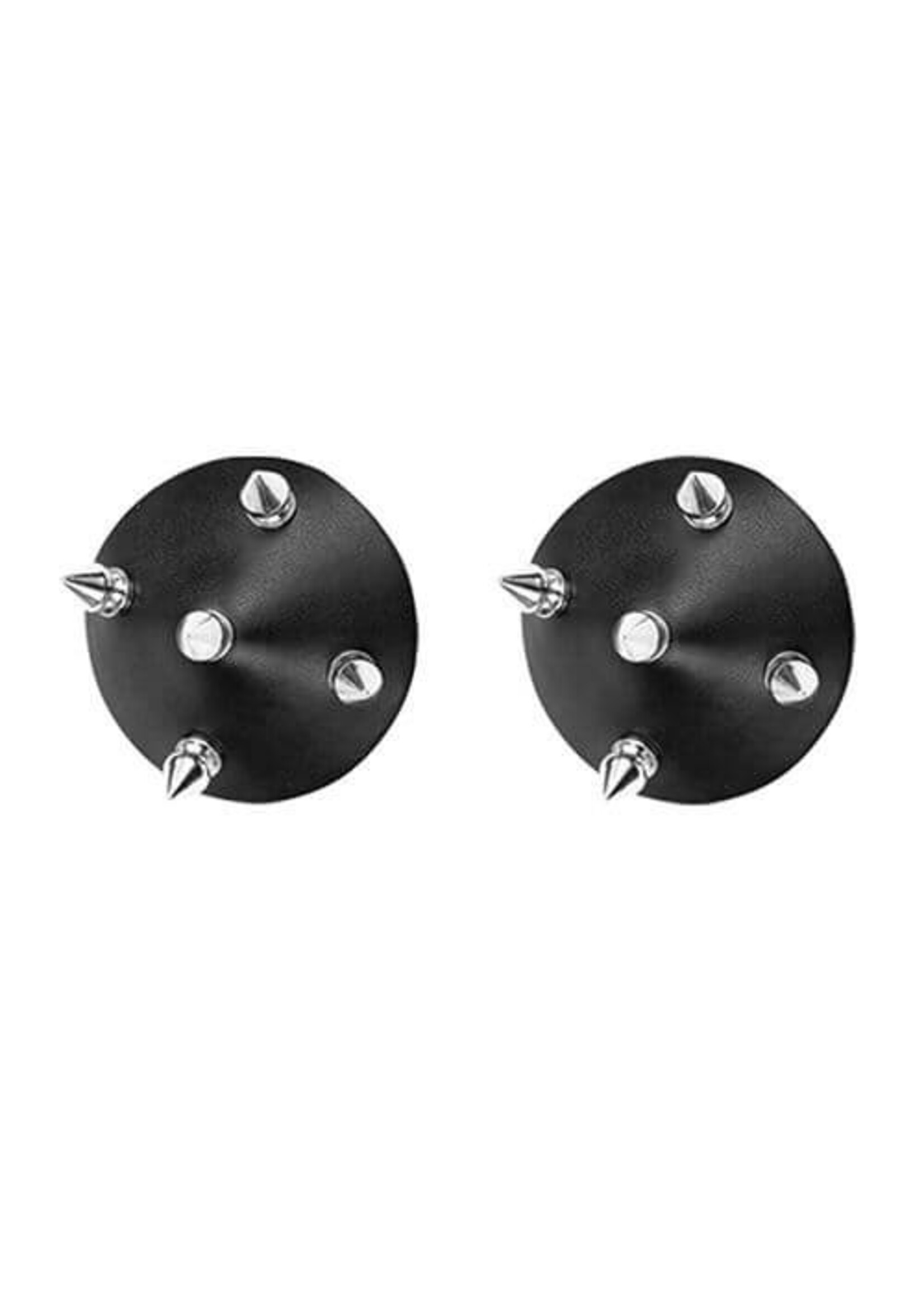 Nipplicious Temptress Leather Pasties w/Studs - Black