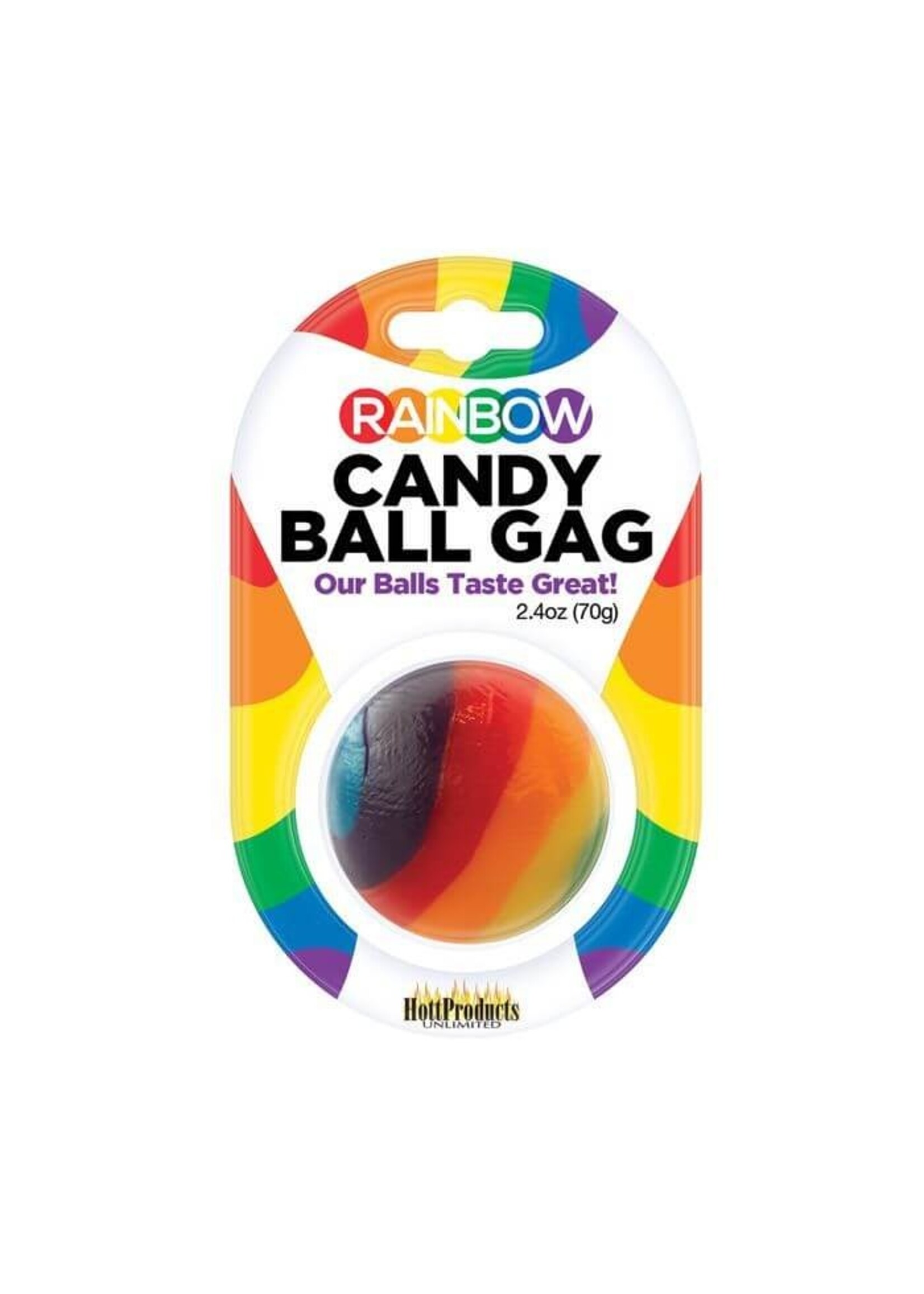 Rainbow Candy Ball Gag - Strawberry