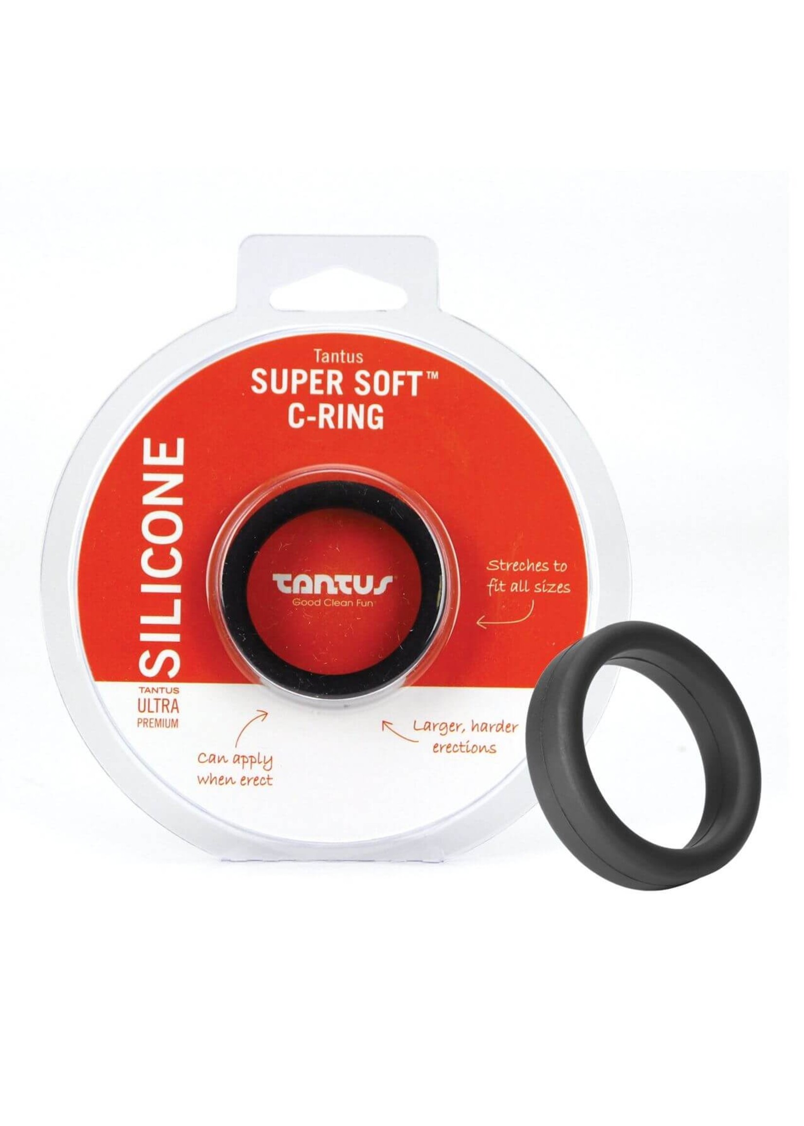 Tantus 1.5" Supersoft C Ring - Onyx