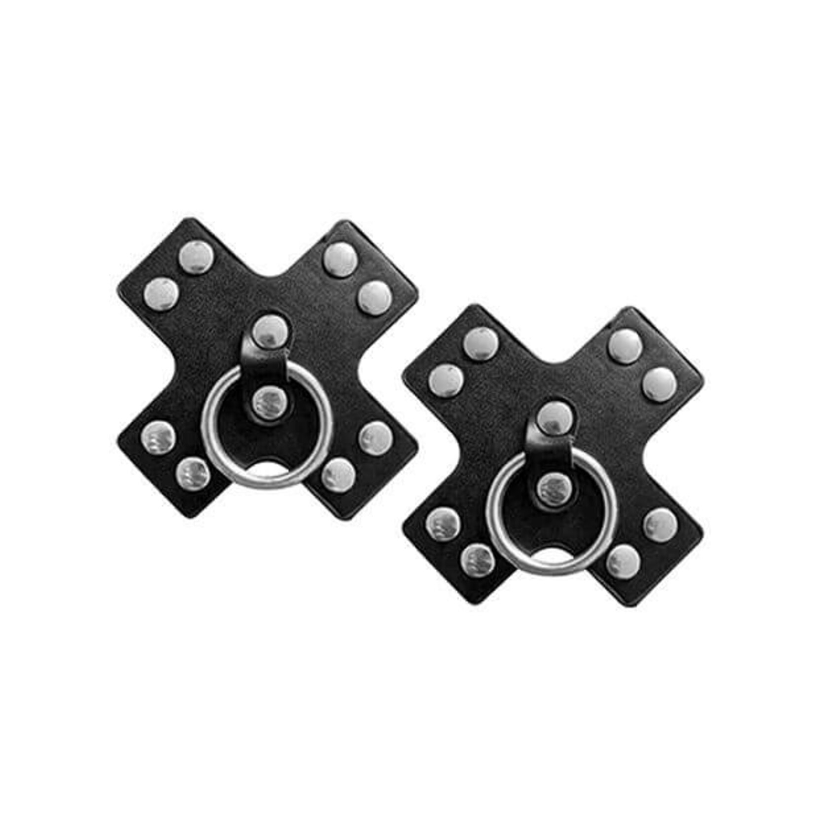 Nipplicious Seducer Leather Pasties w/Ring - Black