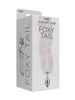 Foxy Tail Light Up Faux Fur Butt Plug - White