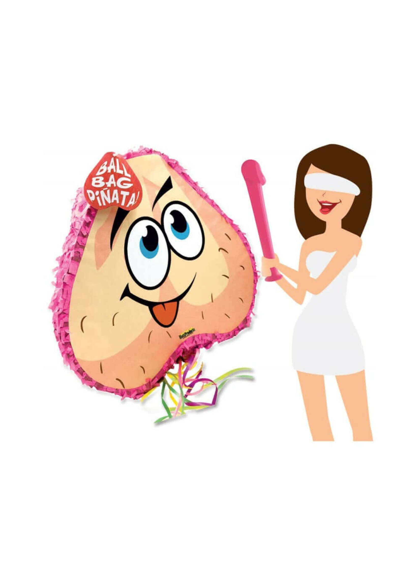 Pink Pecker Bat & Ball Pinata Combo Pack