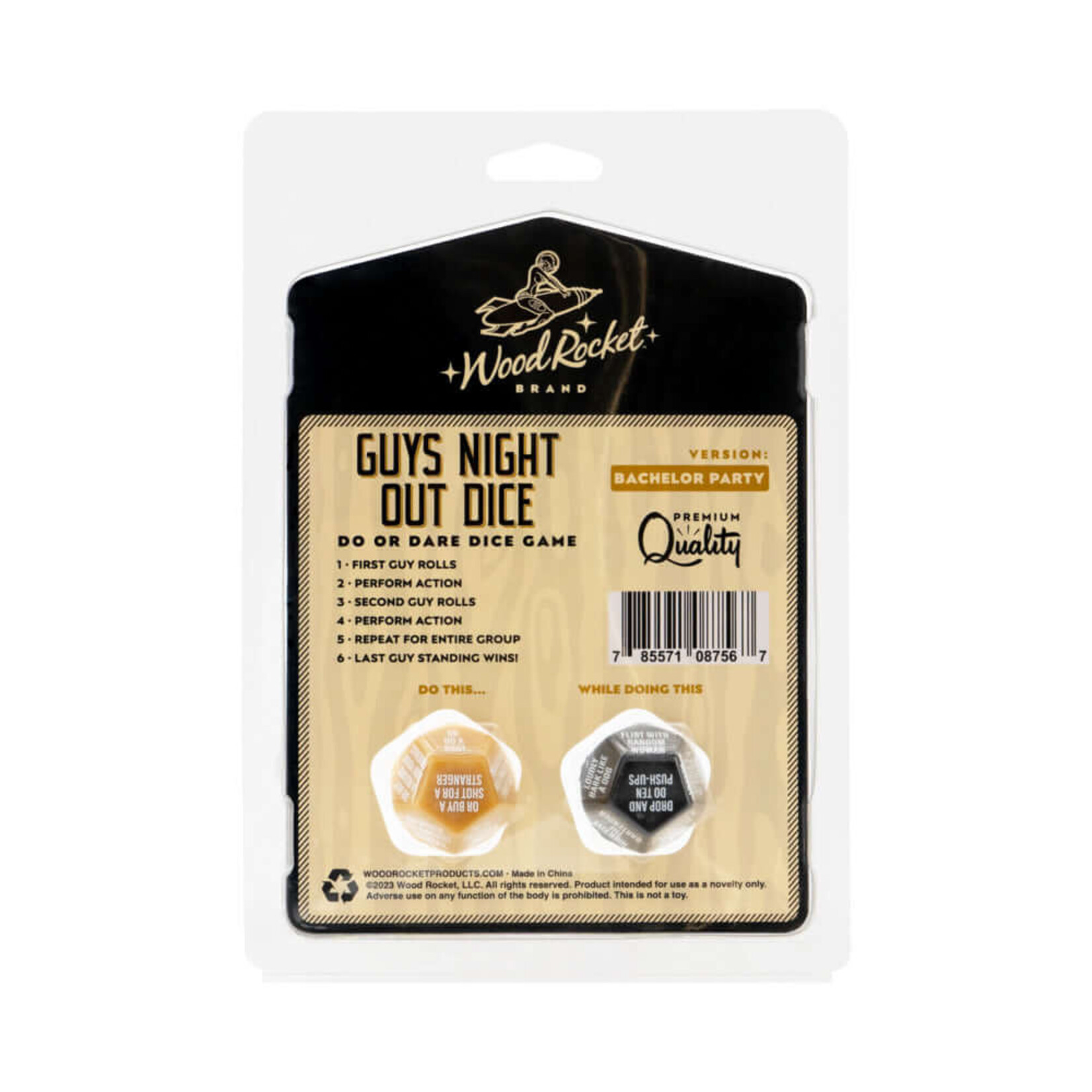 Wood Rocket LLC Guys Night Out Dice: Bachelor Party