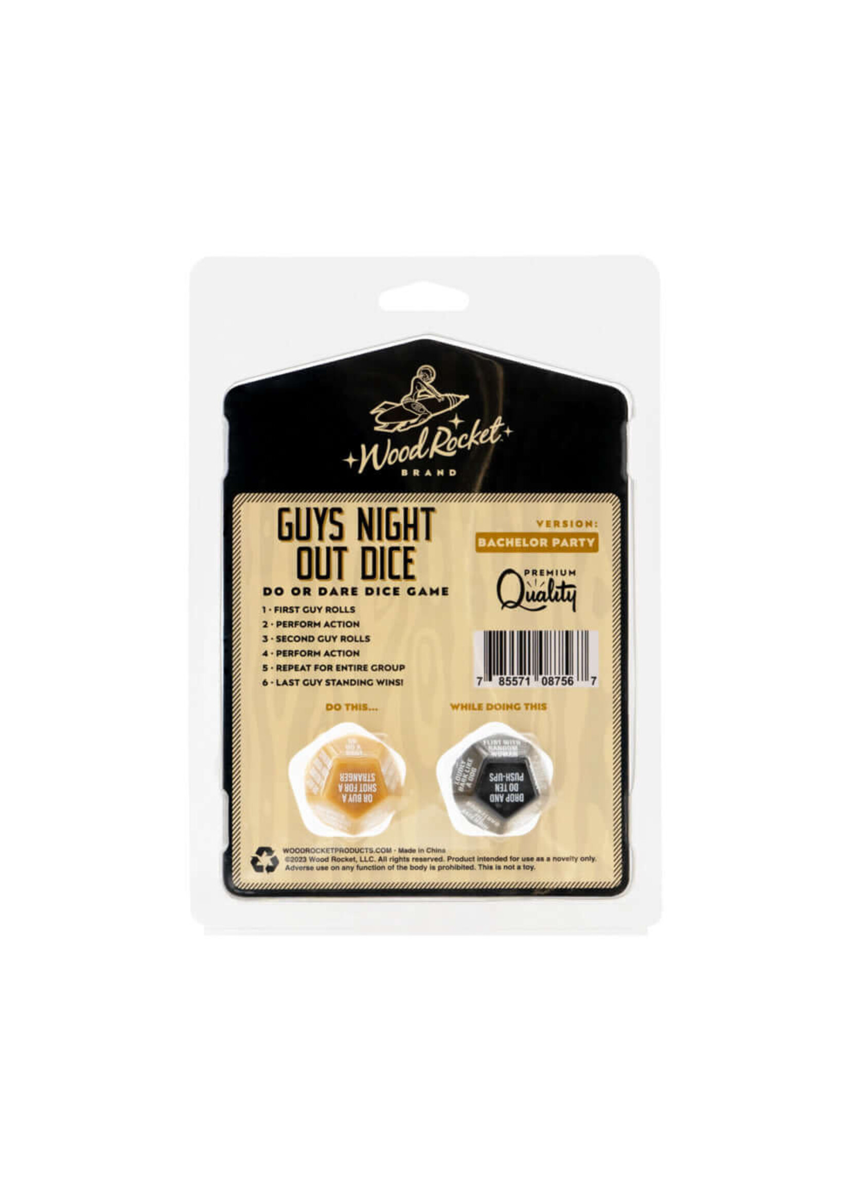 Wood Rocket LLC Guys Night Out Dice: Bachelor Party