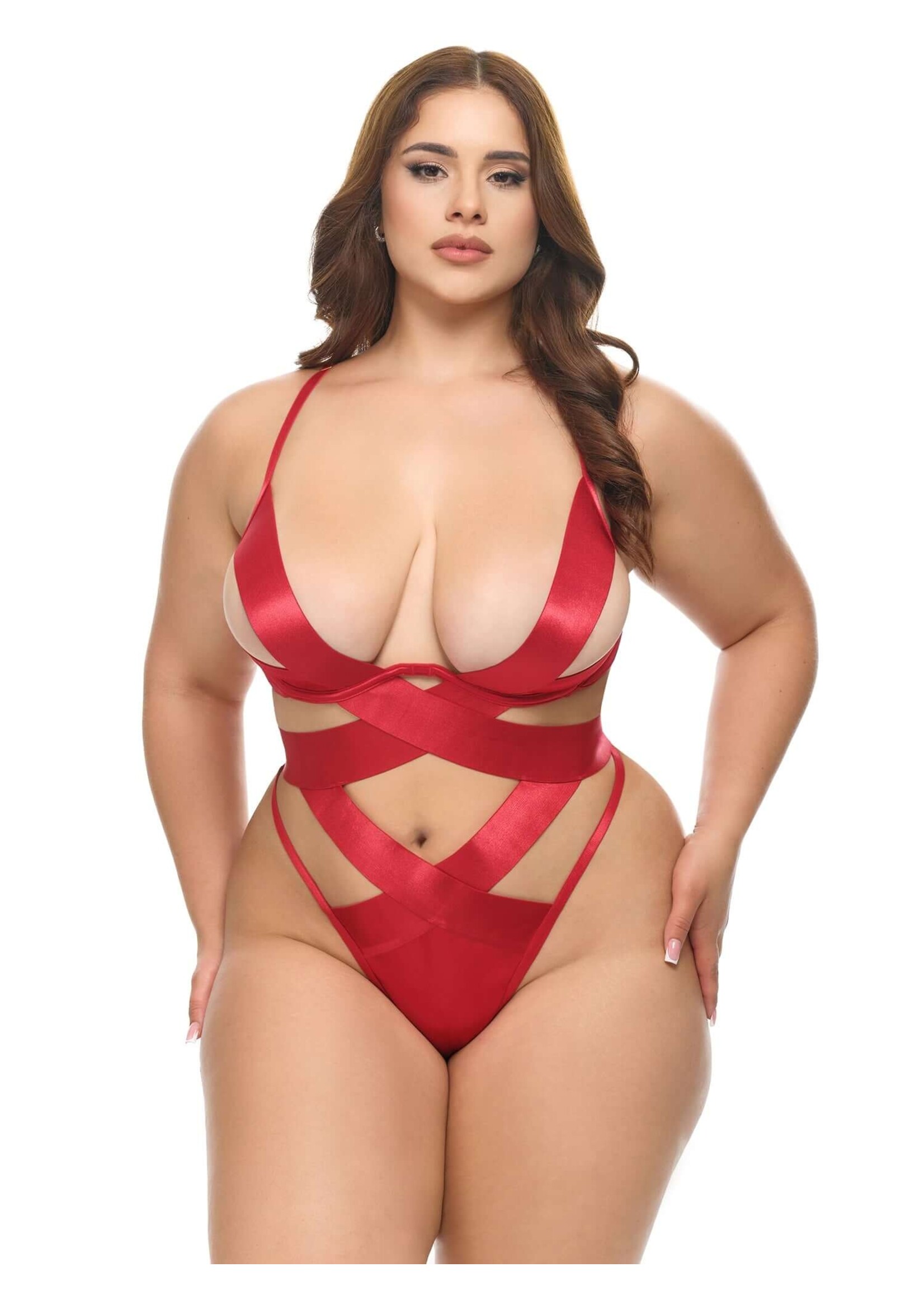 Oh La La Lace Satin Bodysuit