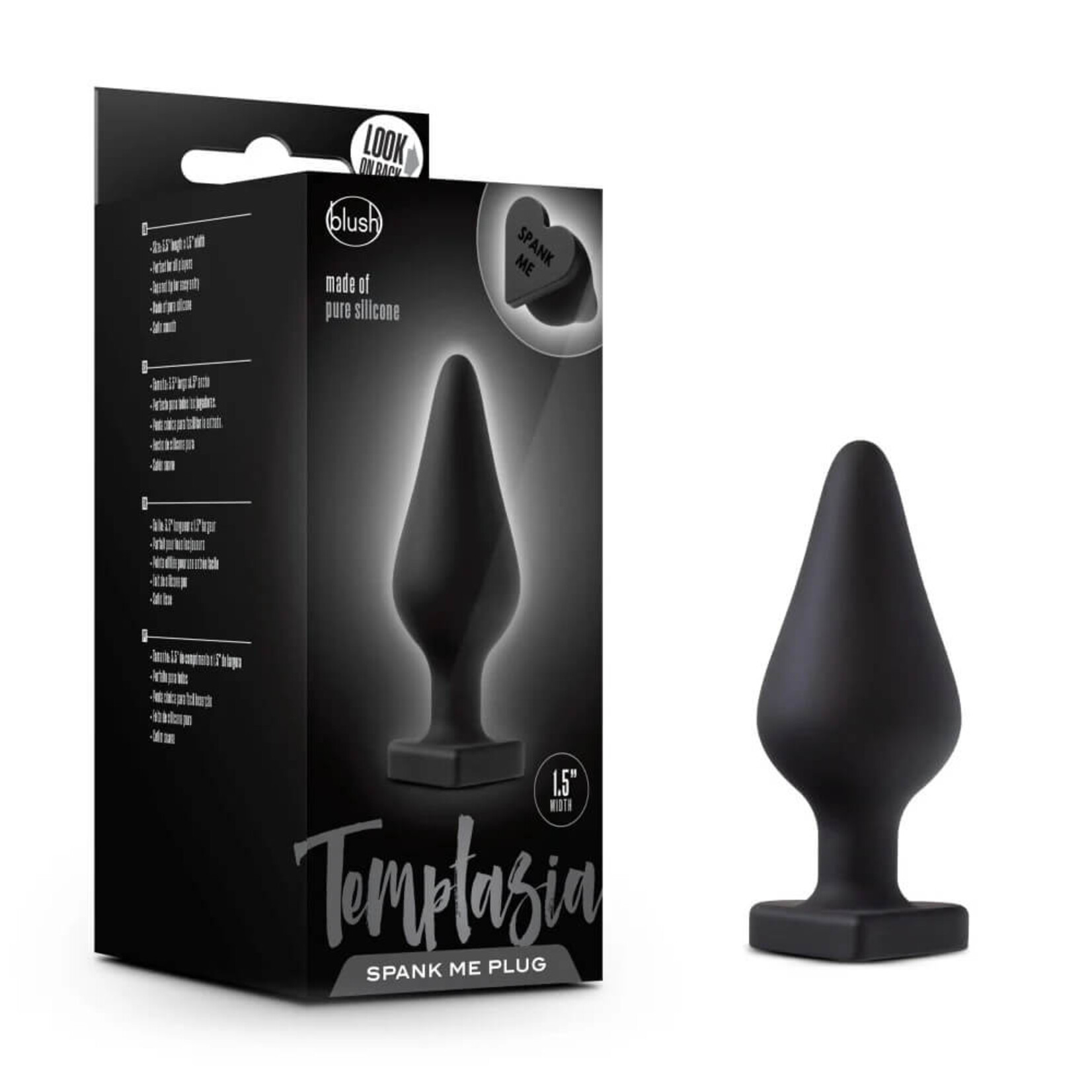 Temptasia - Spank Me Butt Plug - Black