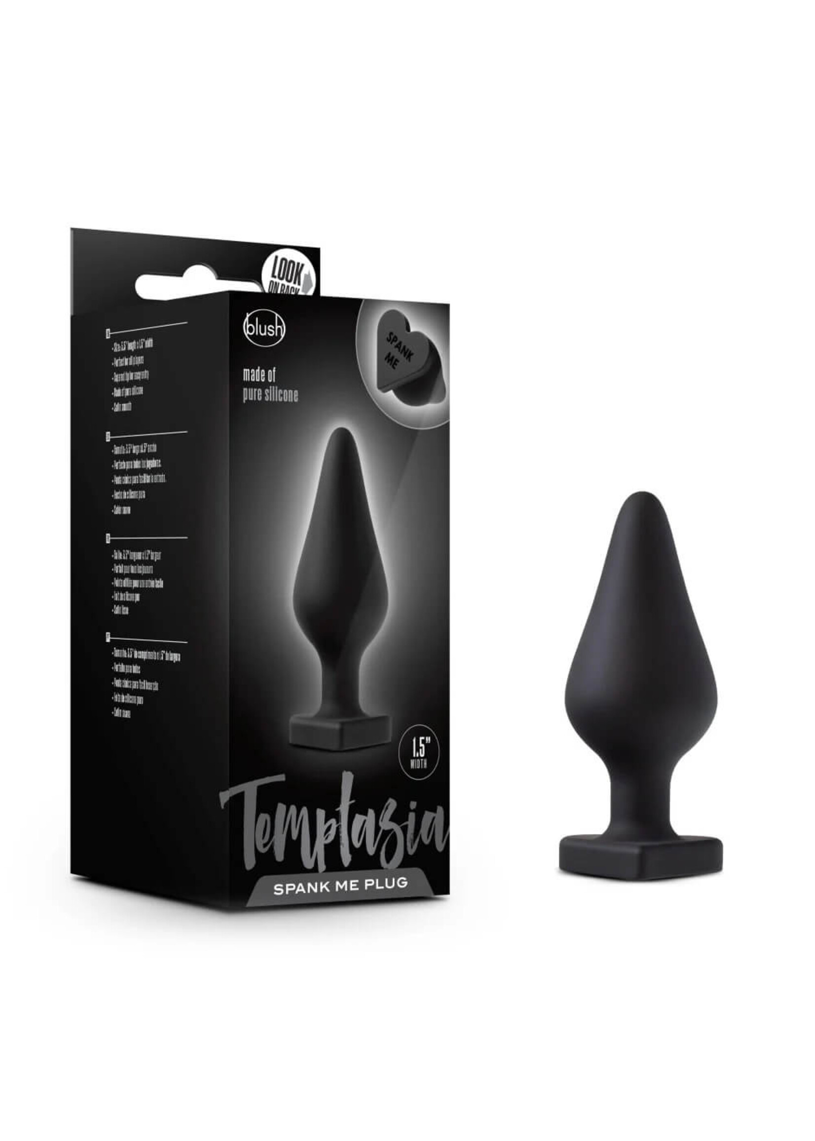 Temptasia - Spank Me Butt Plug - Black