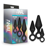 Anal Adventures Platinum Anal Adventures Platinum - Silicone Loop Plug Kit - Black