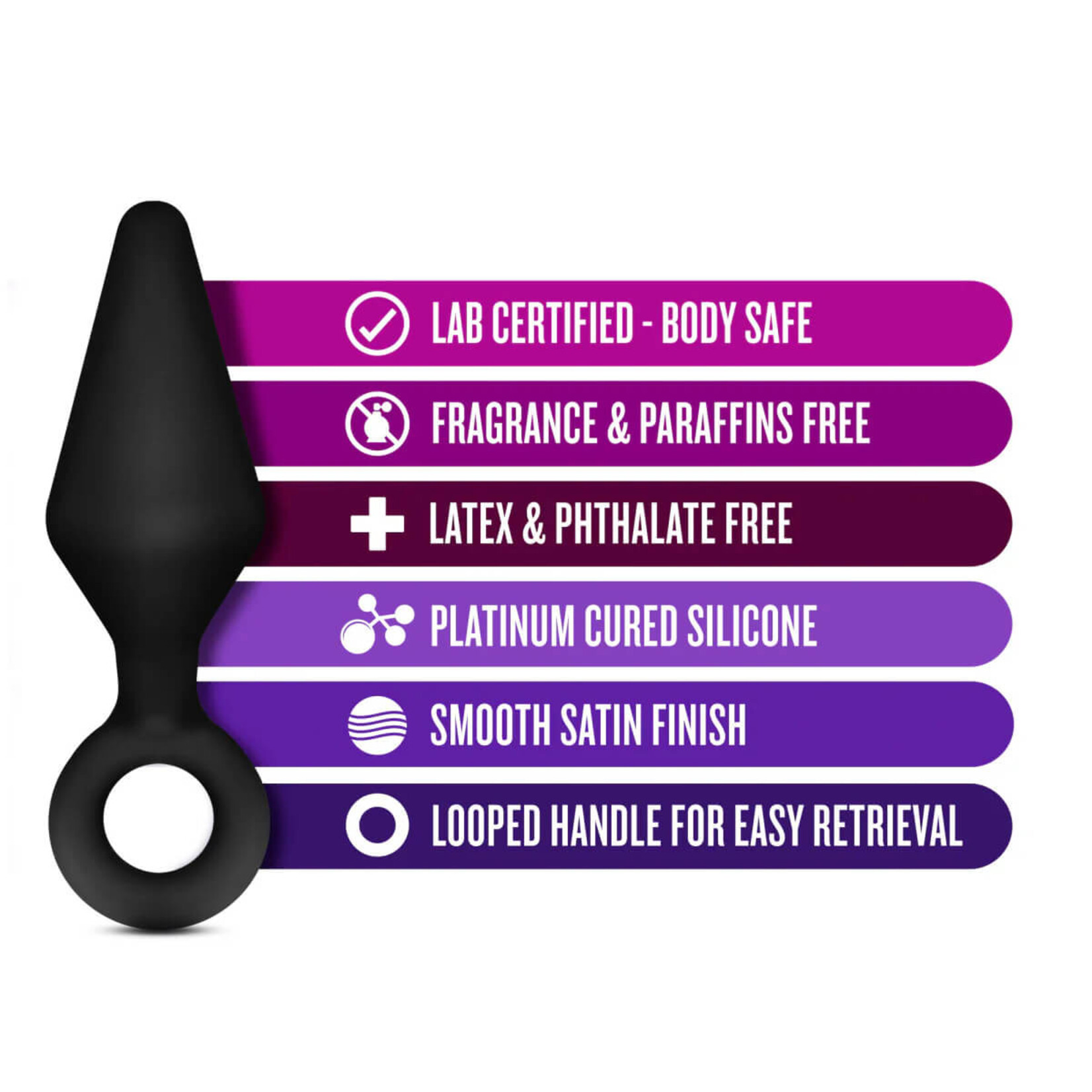 Anal Adventures Platinum Anal Adventures Platinum - Silicone Loop Plug Kit - Black