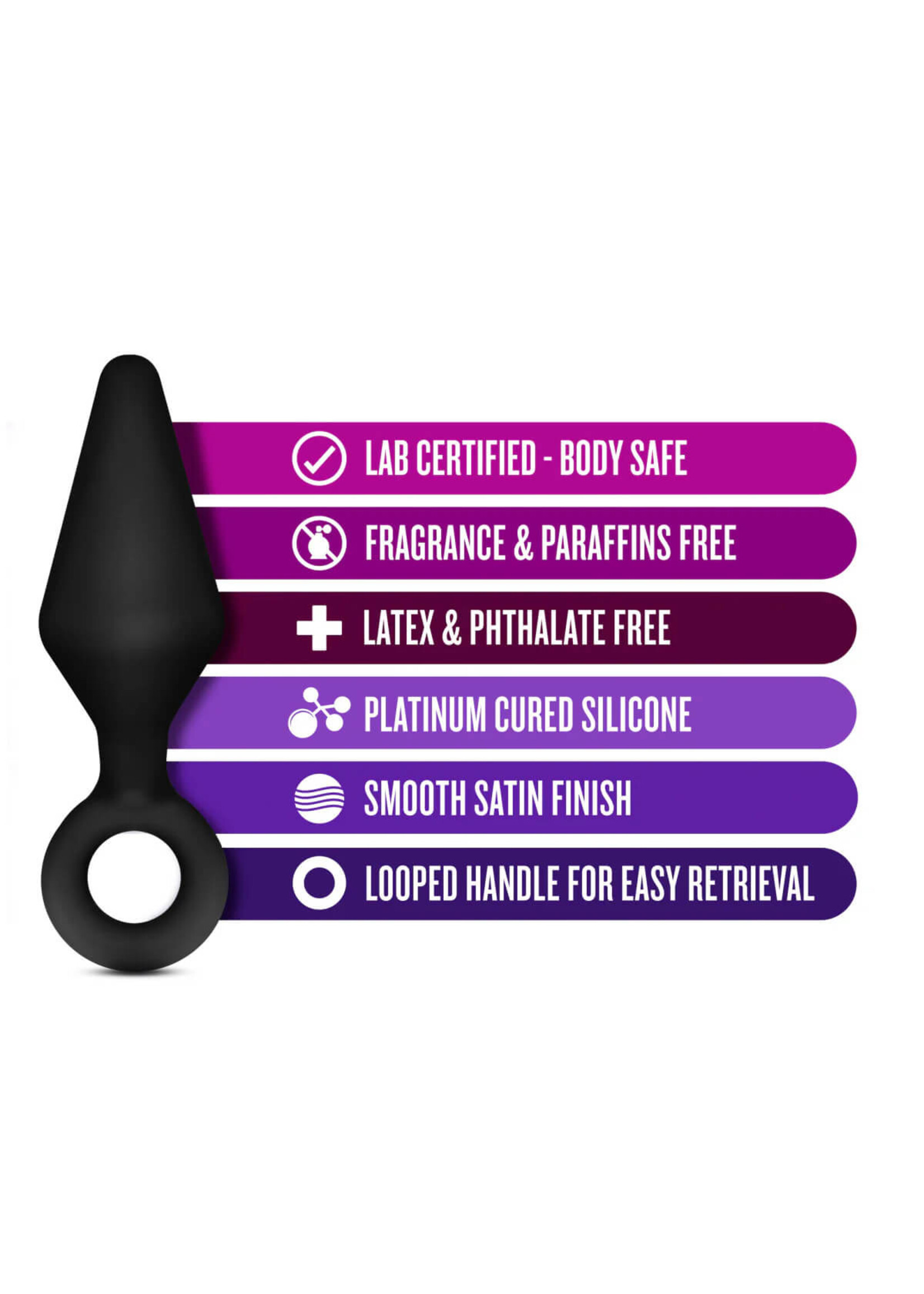 Anal Adventures Platinum Anal Adventures Platinum - Silicone Loop Plug Kit - Black