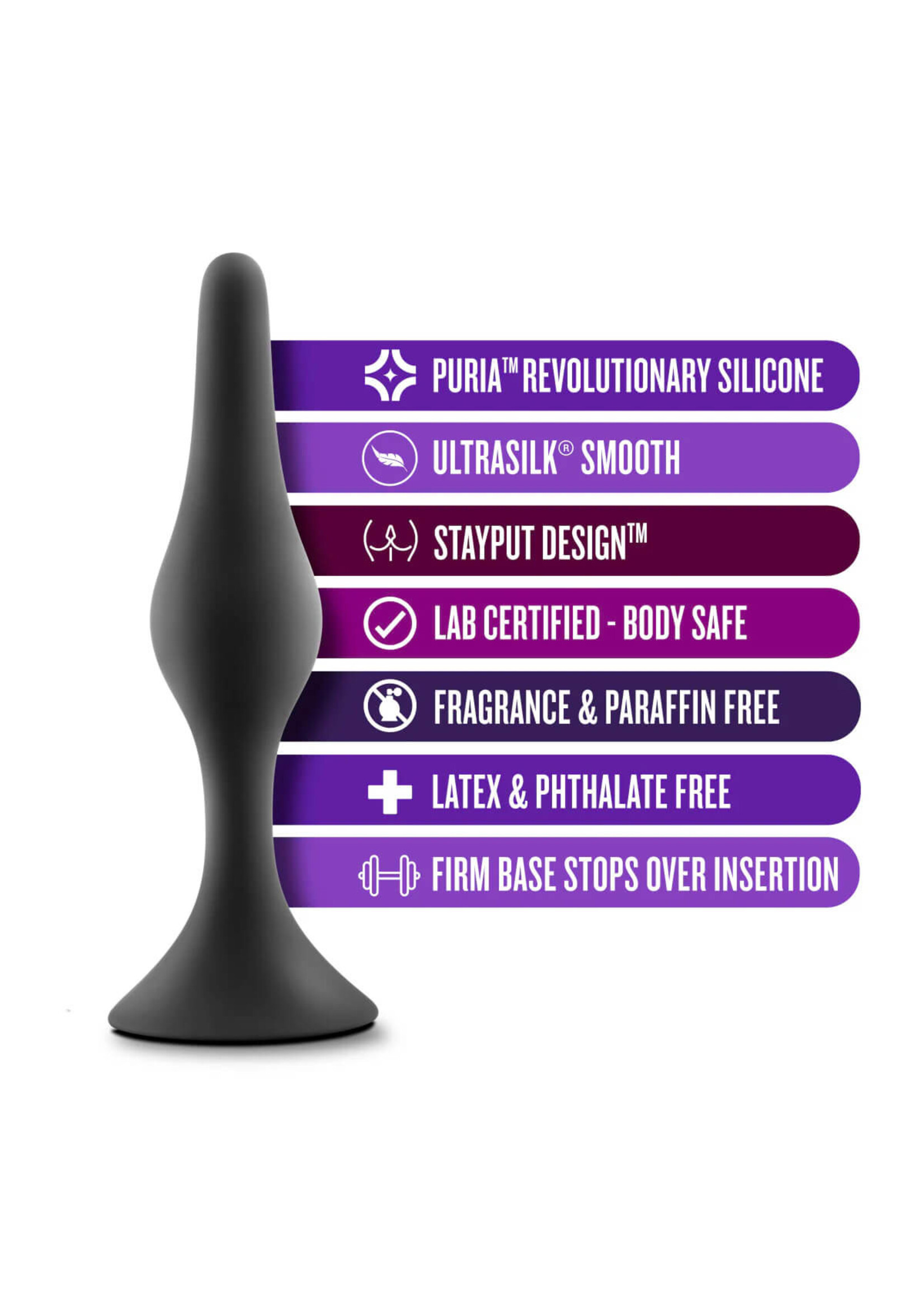 Anal Adventures Platinum Anal Adventures Platinum - Silicone Beginner Plug Kit - Black