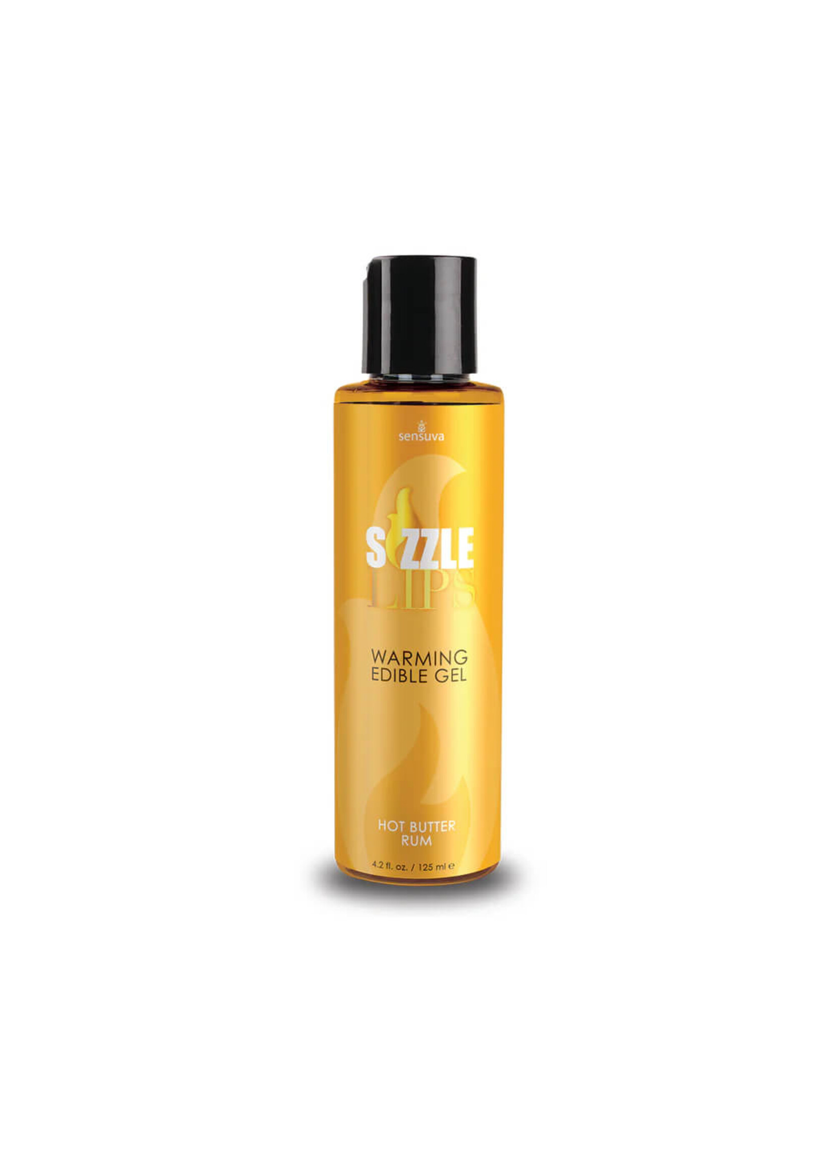 Sensuva Sizzle Lips Hot Buttered Rum Warming Gel 4.2 oz.