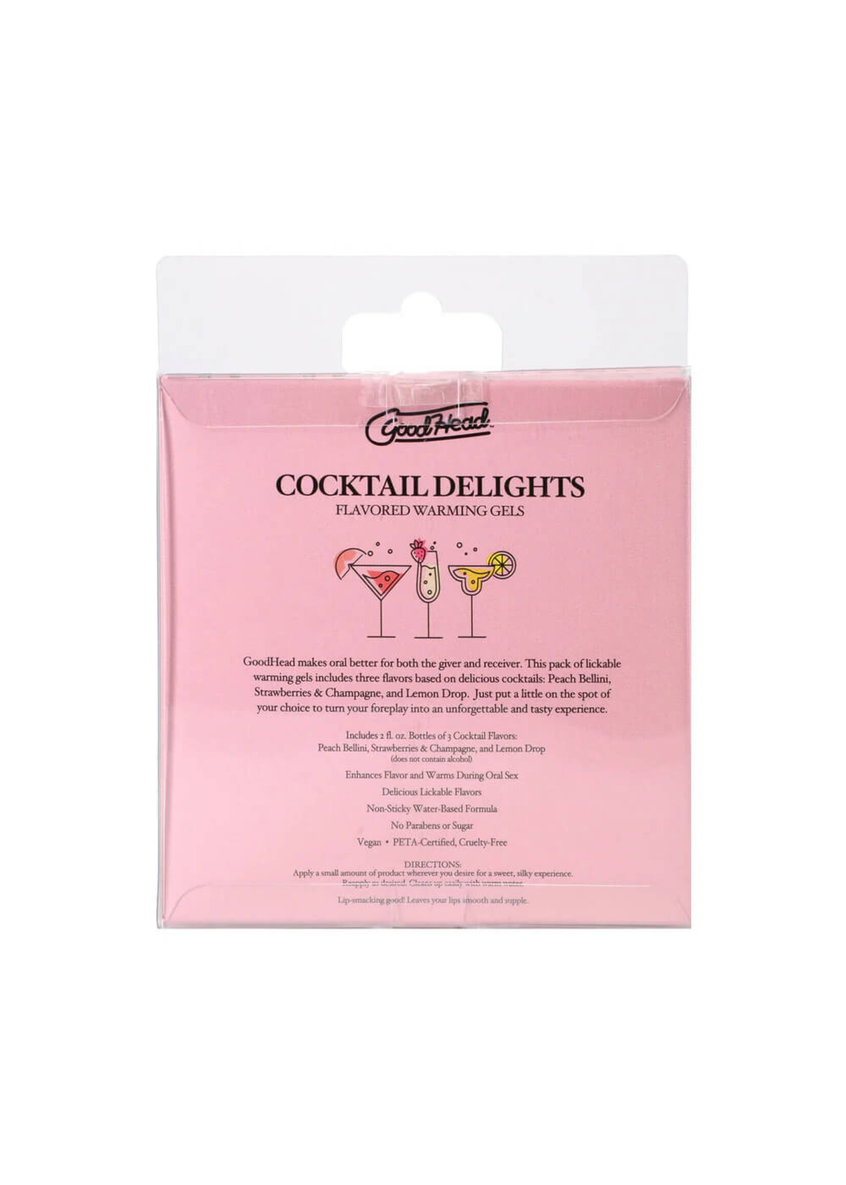 GoodHead - Cocktail Delights - Peach Bellini, Strawberries & Champagne, Lemon Drop - 3 Pack