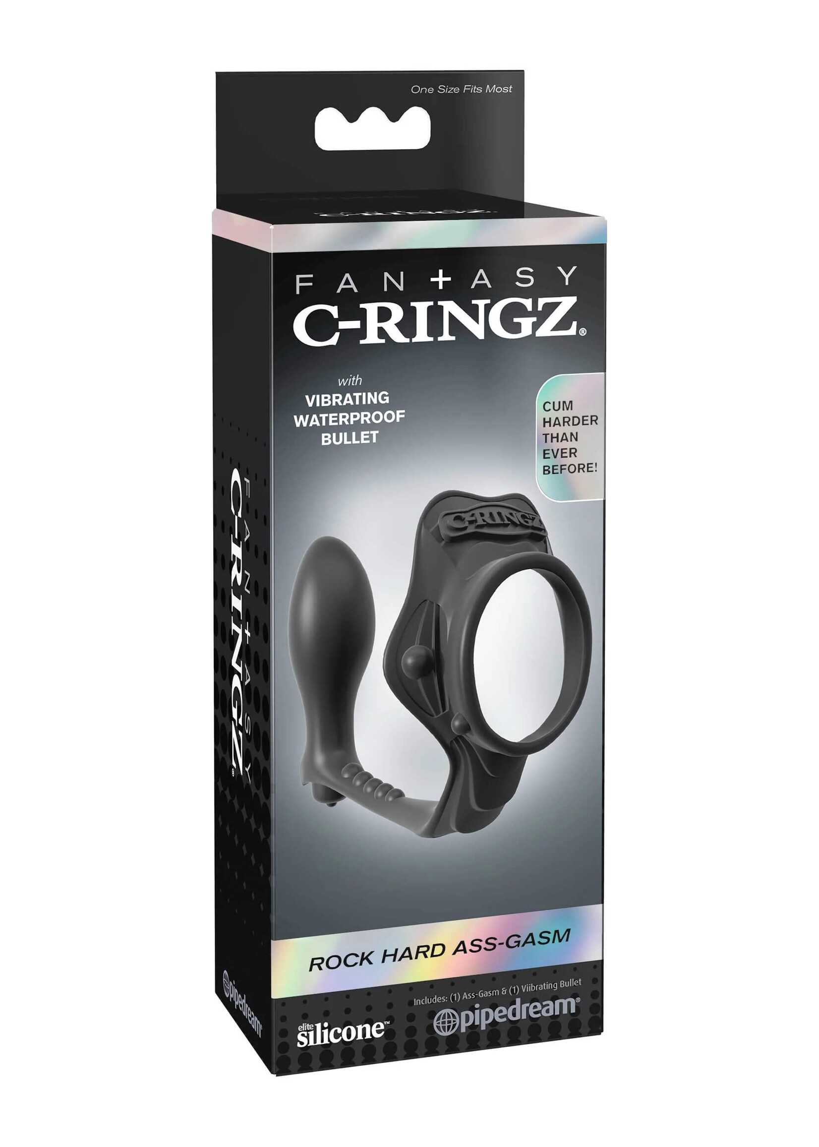 Fantasy C-Ringz Rock Hard Ass-Gasm- Black