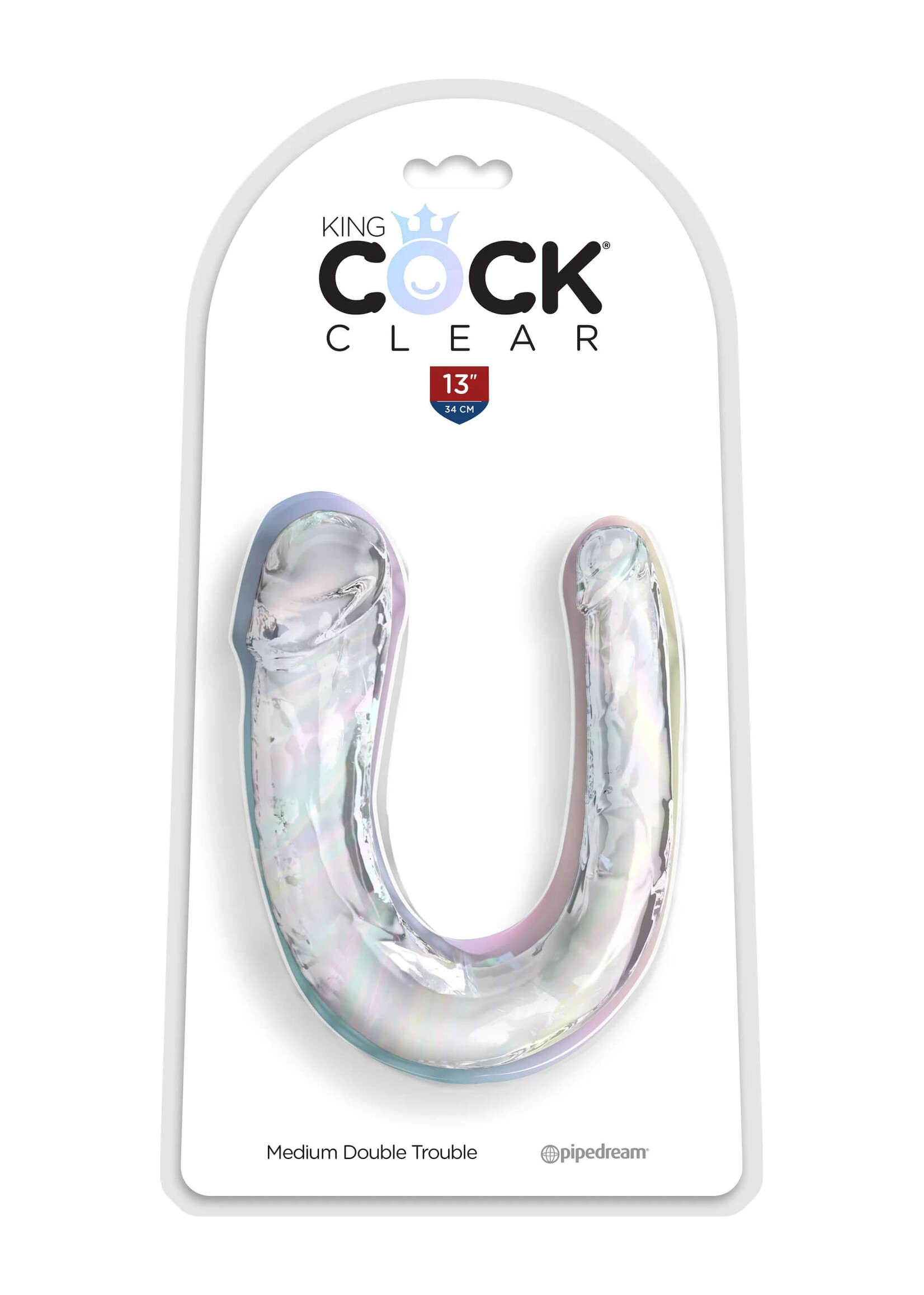 Pipedream King Cock Clear Medium Double Trouble