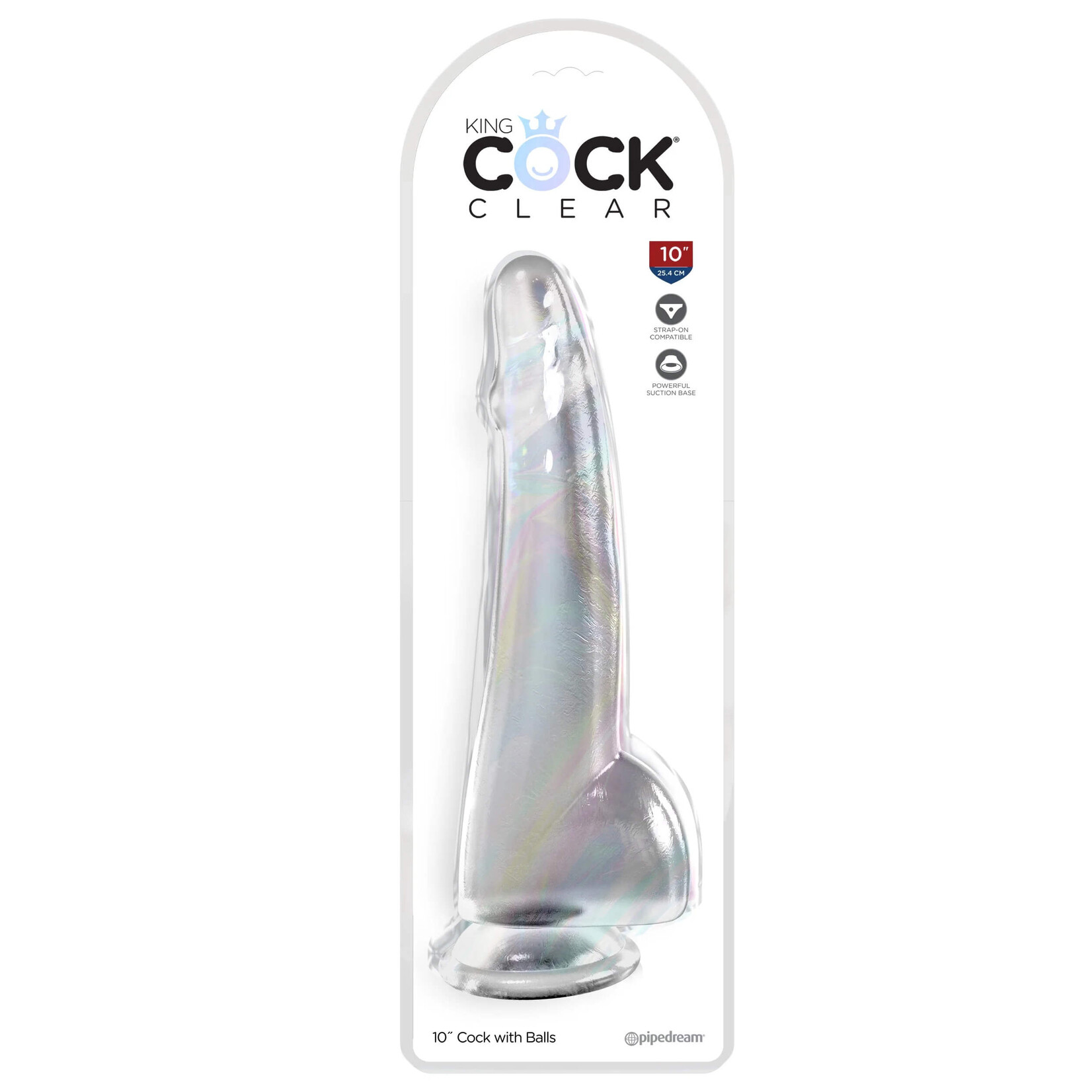 King Cock Clear 10" Cock w/Balls