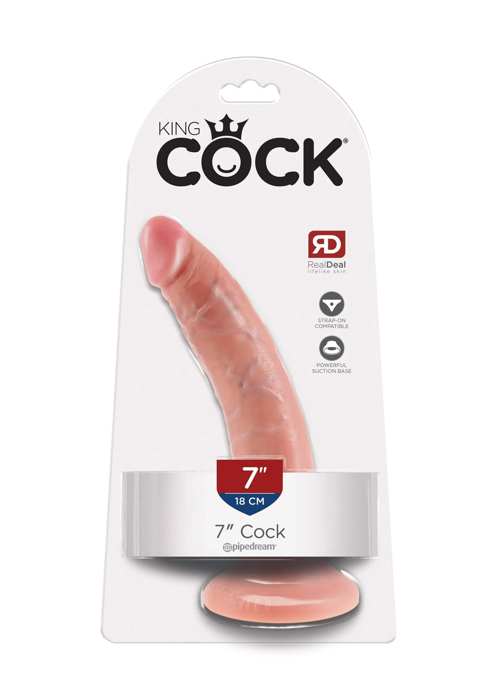 Pipedream King Cock- 7" Cock- Light