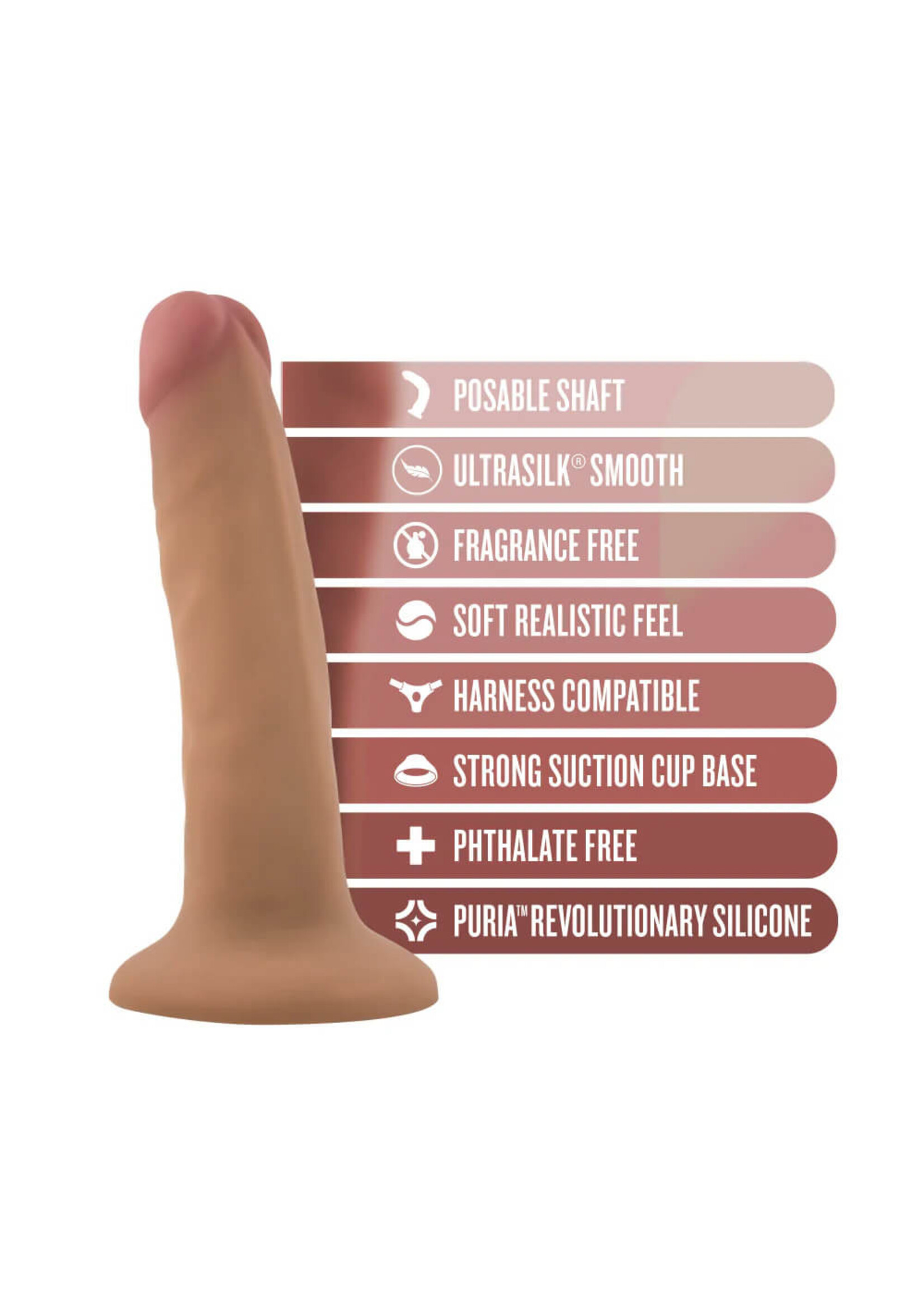 Dr. Skin Dr. Skin Silicone - Dr. Lucas - 5.5 Inch Dong with Suction Cup - Mocha