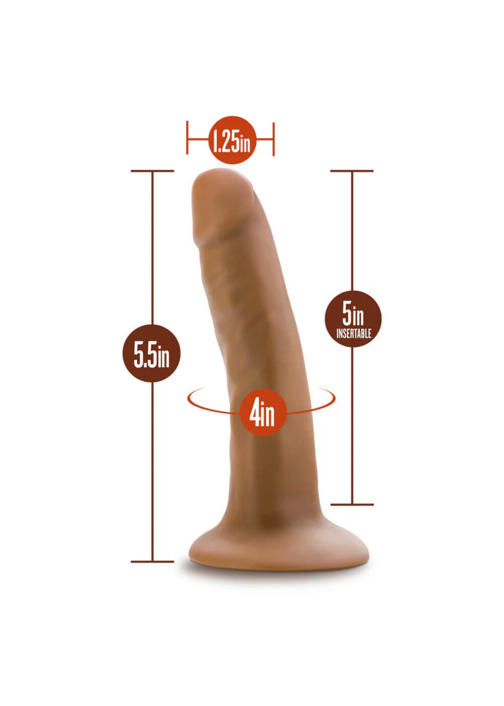 Dr. Skin Dr. Skin Silicone - Dr. Lucas - 5.5 Inch Dong with Suction Cup - Mocha