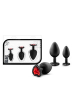 Luxe - Bling Plugs Training Kit - Black With Red Gems