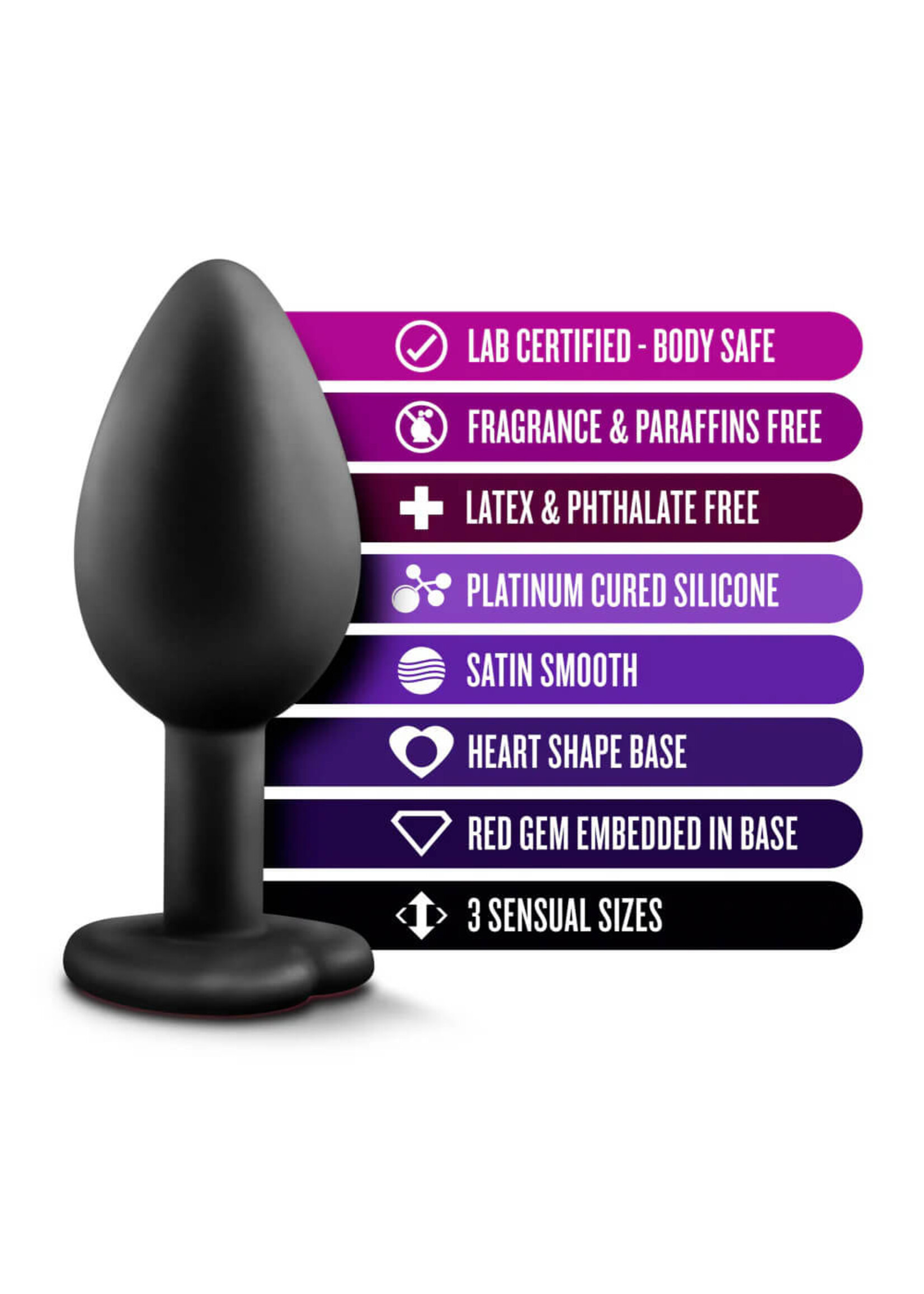 Luxe - Bling Plugs Training Kit - Black With Red Gems