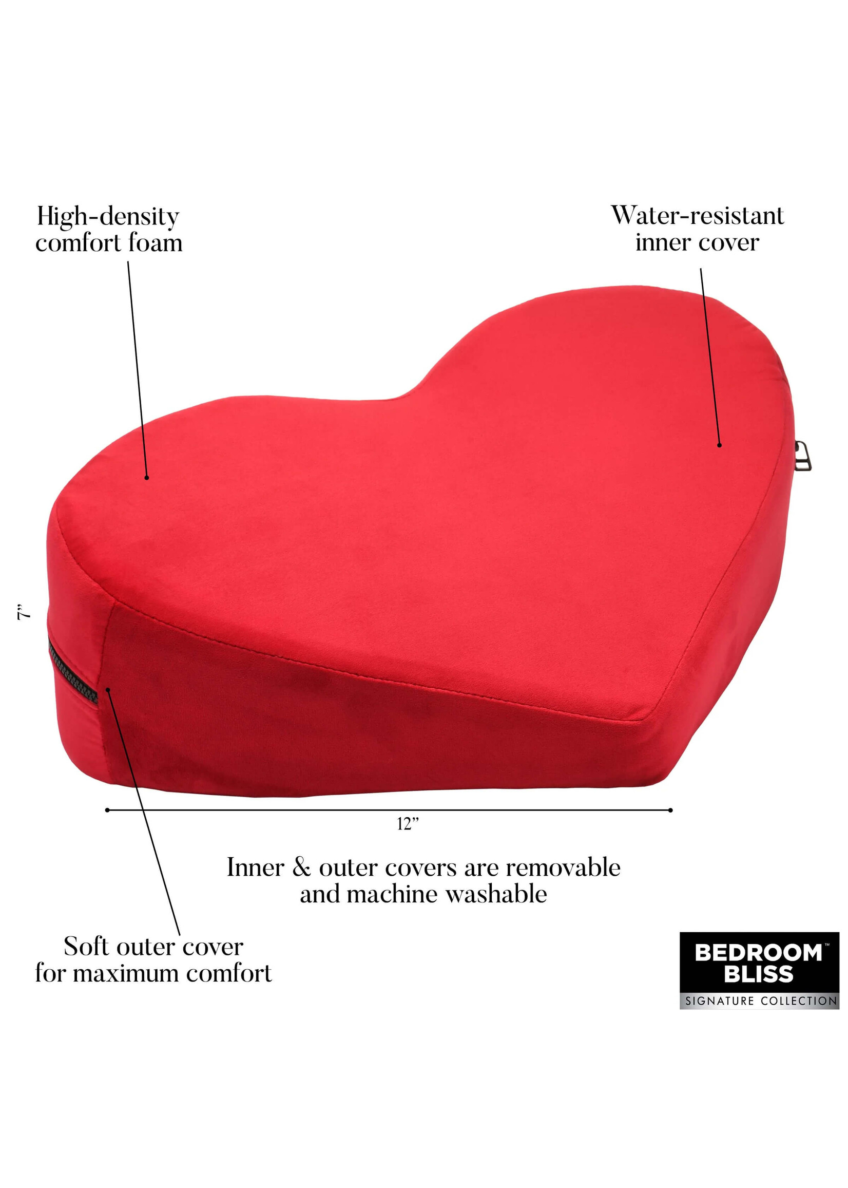 Bedroom Bliss Love Pillow Heart Pillow