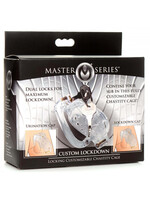 Double Lockdown Locking Customizable Chastity Cage - Clear