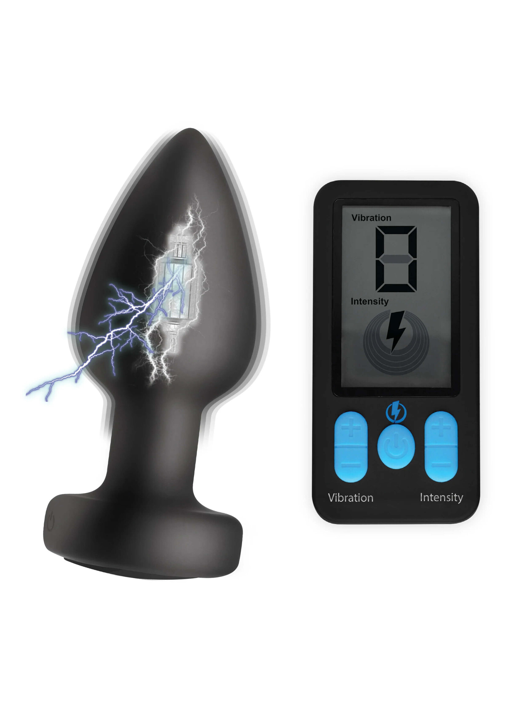 Zeus E-Stim Pro Silicone Vibrating Anal Plug w- Remote