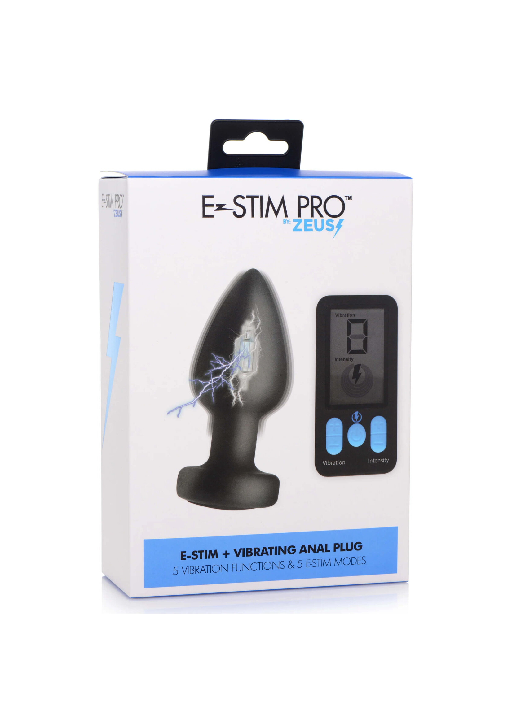 Zeus E-Stim Pro Silicone Vibrating Anal Plug w- Remote