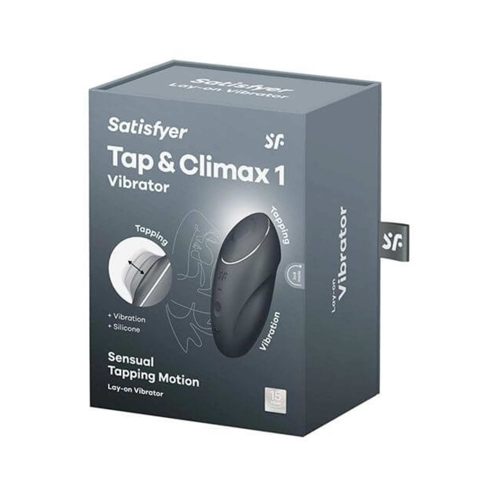 Satisfyer Tap and Climax 1 Vibrator - Grey