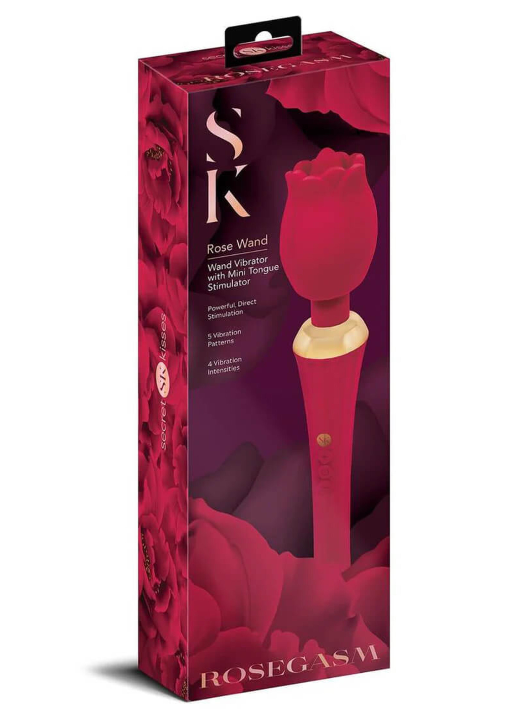 Xgen Secret Kisses Rosegasm Bouquet Rose Wand - Red
