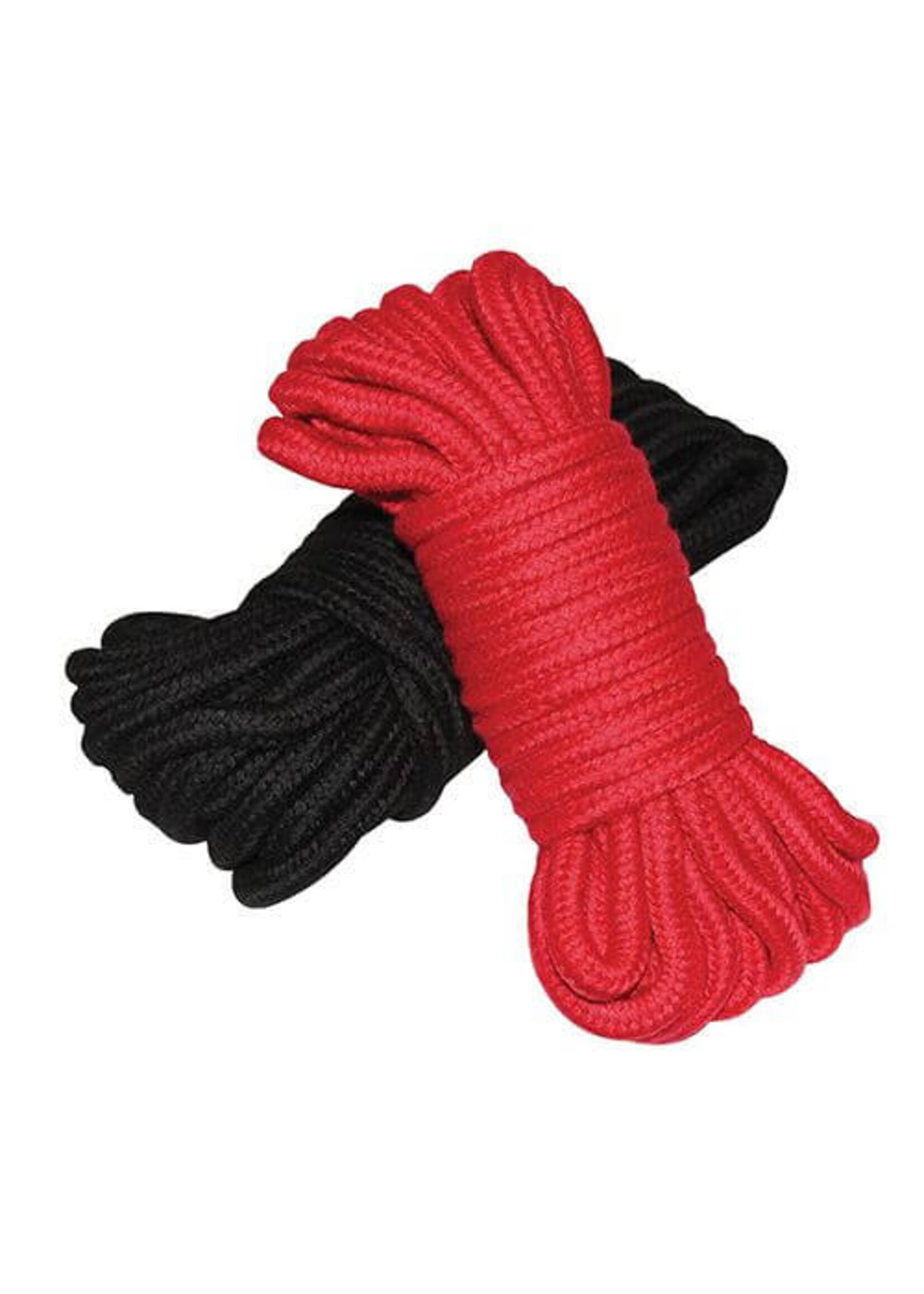 Plesur Plesur Cotton Shibari Bondage Rope 2 Pack - Black/Red
