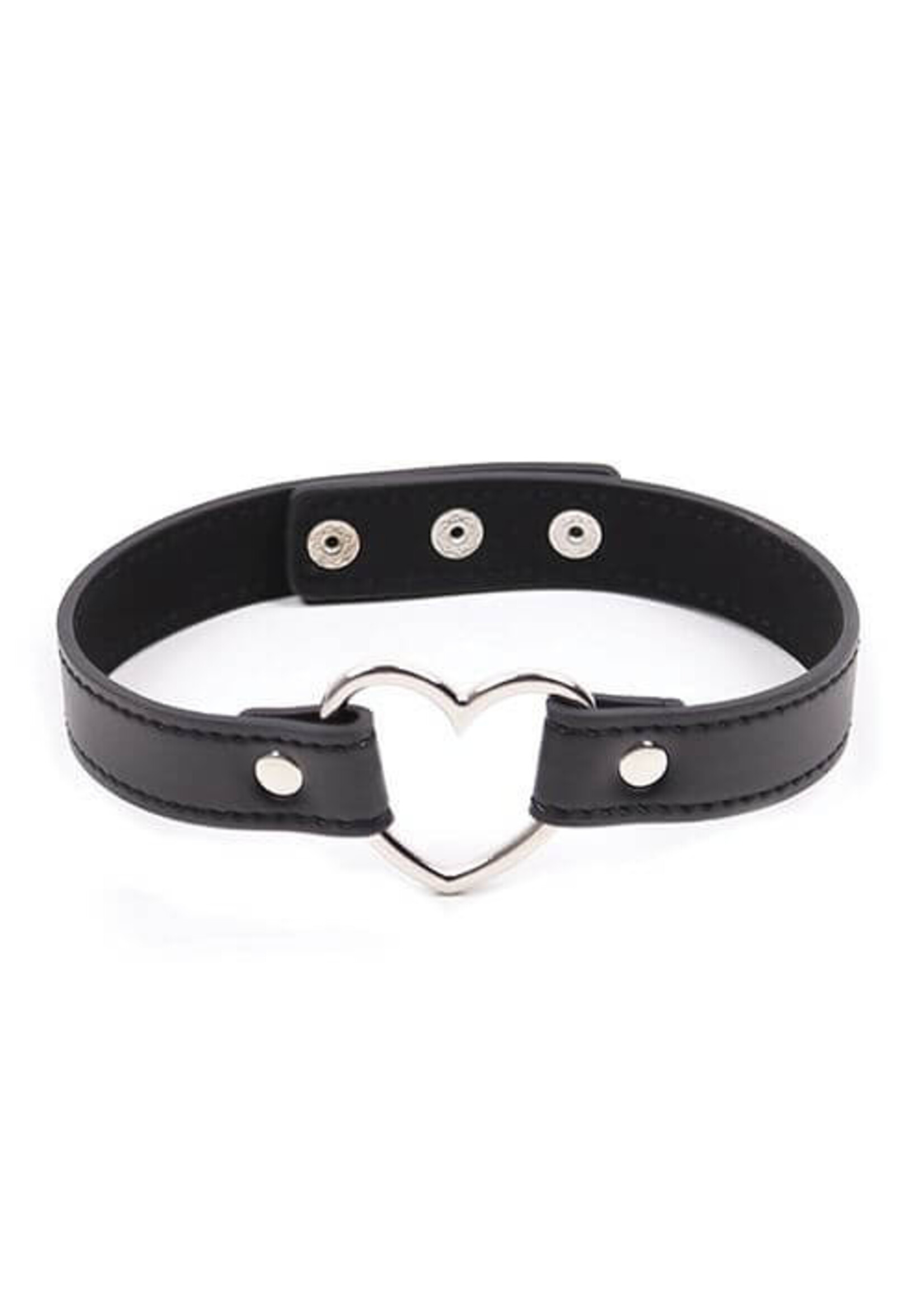 Plesur Plesur PVC Heart Connector Choker - Black