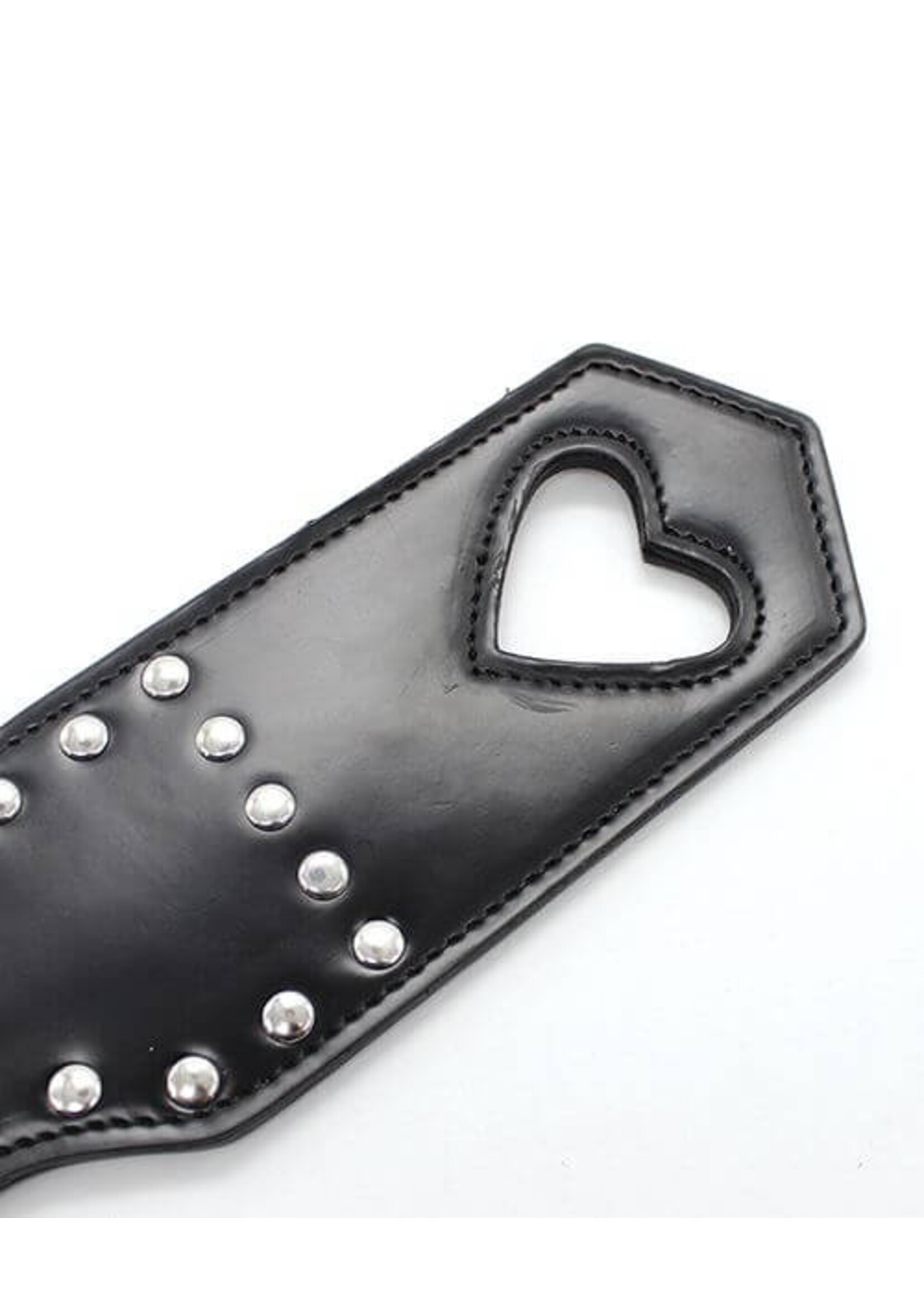 Plesur Plesur Cut-Out Heart w/Studs Paddle - Black
