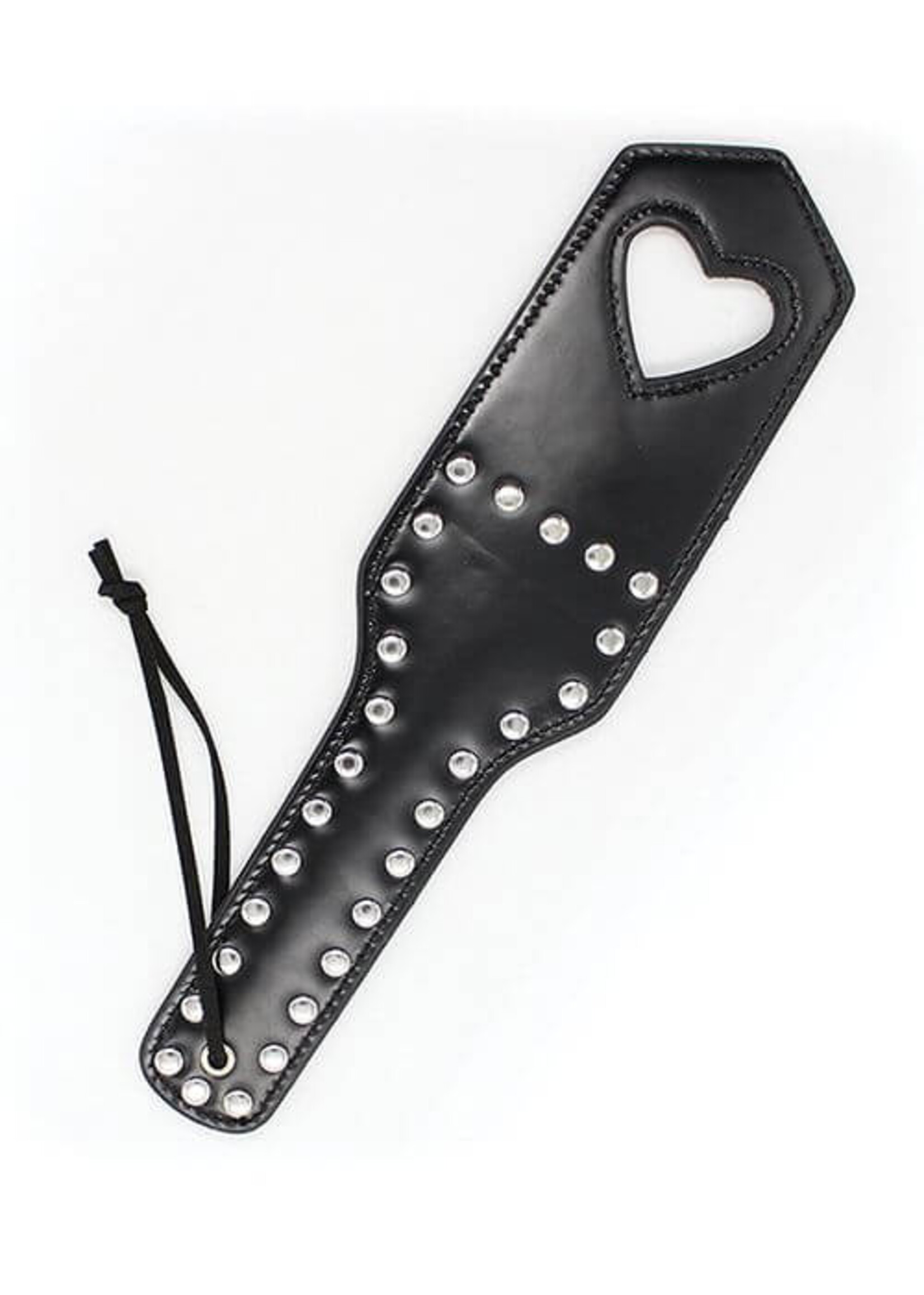 Plesur Plesur Cut-Out Heart w/Studs Paddle - Black
