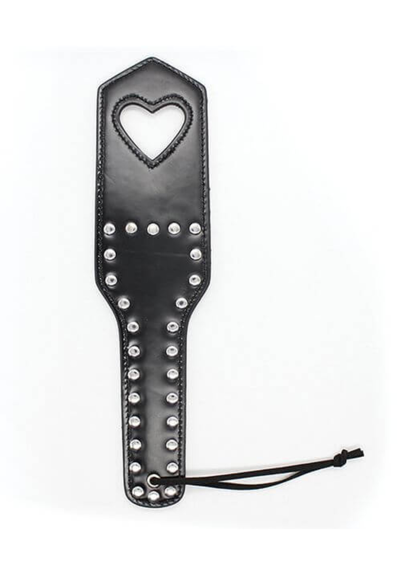 Plesur Plesur Cut-Out Heart w/Studs Paddle - Black