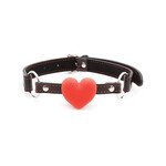 Plesur Plesur Heart Ball Gag w/Red Hearts - Black
