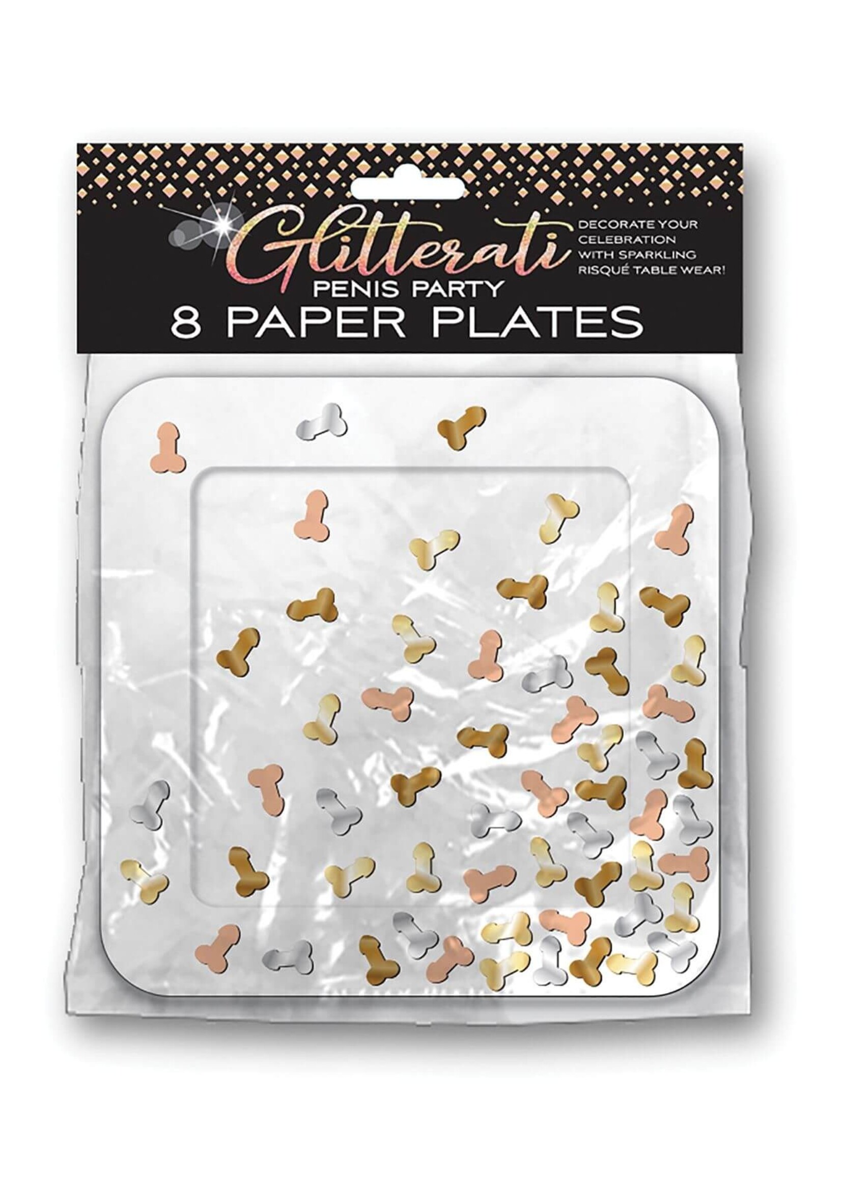 Glitterati Penis Party Plates - Pack of 8