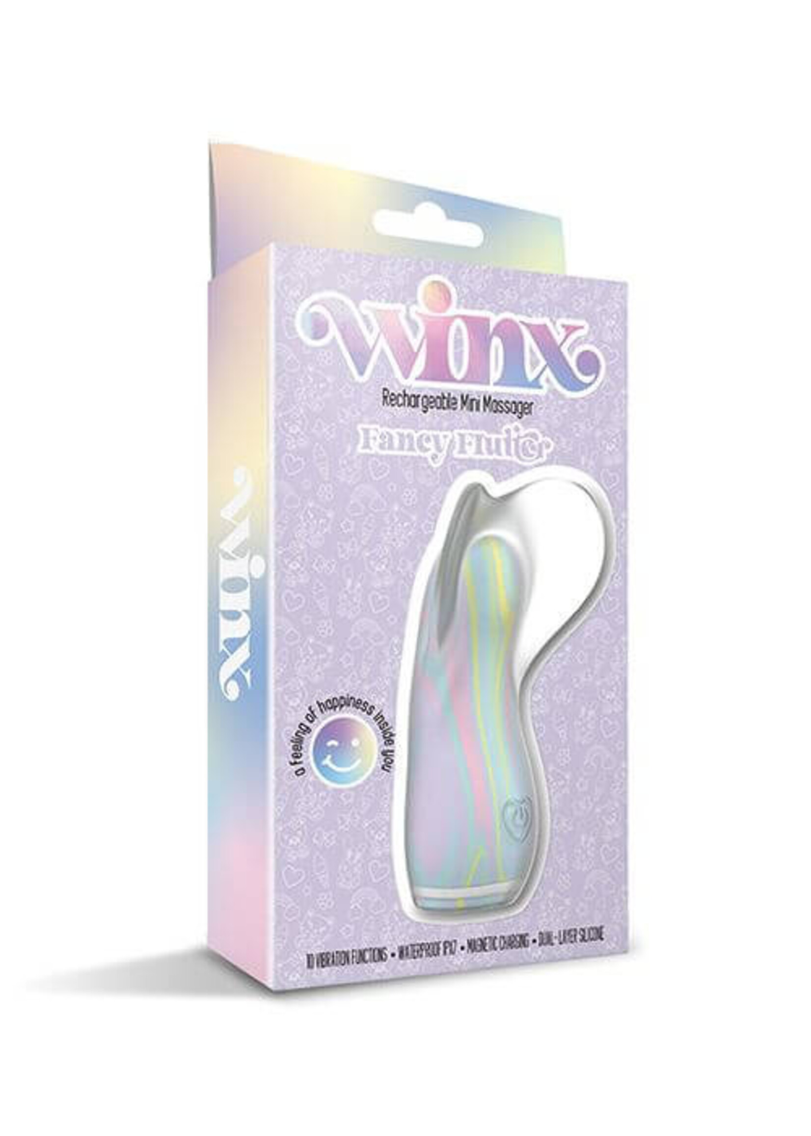 WINX WINX Fancy Flutter Squishy Silicone Vibrator - Multi-Color