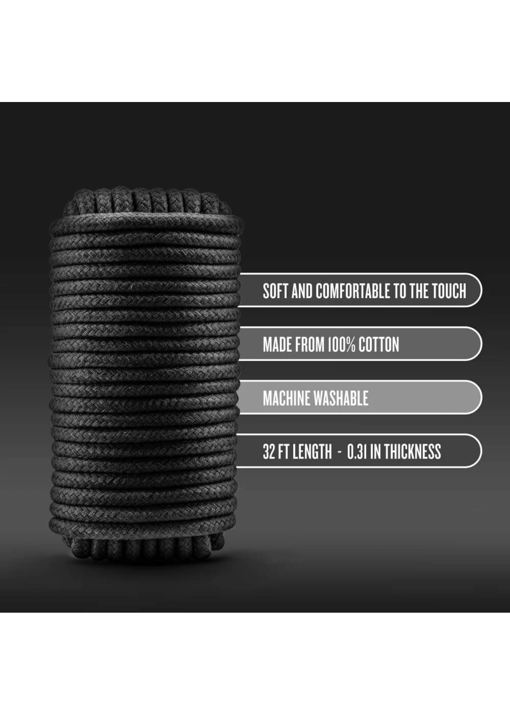 Temptasia - Bondage Rope - 32 Feet - Black