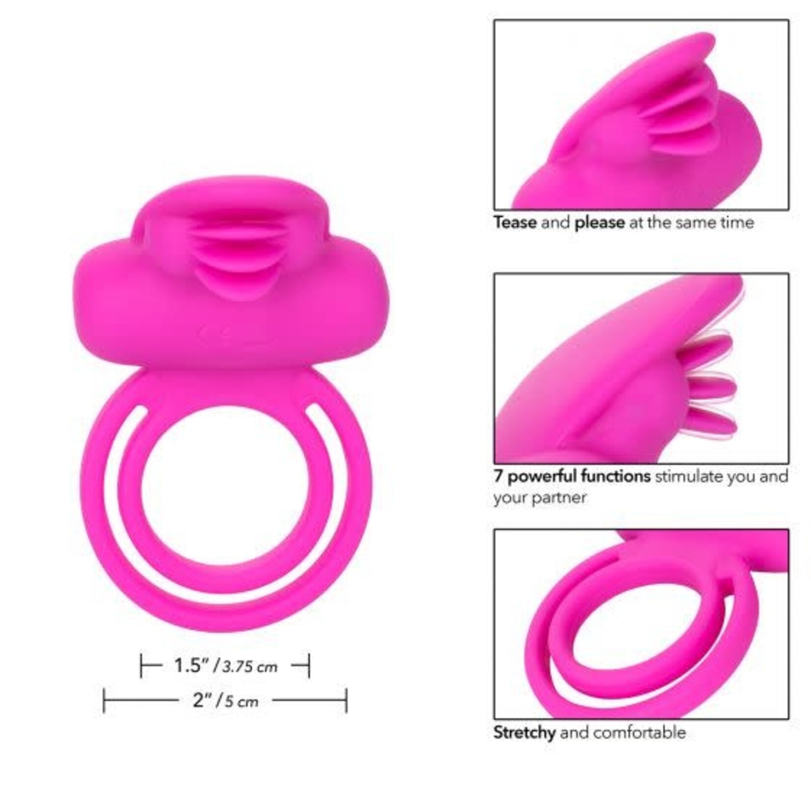 Cal Exotic Novelties Silicone Rechargeable Dual Clit Flicker